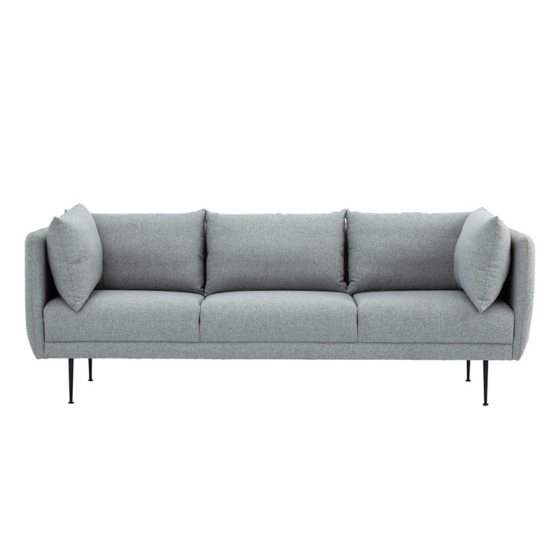 SUPRA 3-Seater Sofa in Pale Silver - Modern Living Room Furniture for Small Spaces & Apartments