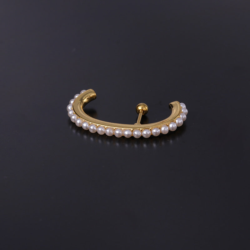 20G Cartilage Hoop Earrings with Pearl - Dainty Gold Hoop Earrings for Women - Perfect for Everyday Wear, Date Night & Special Occasions