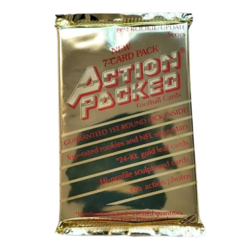 1992 Action Packed Rookie & Updates Football Cards - Unopened Vintage Pack - Perfect for Collectors, Sports Memorabilia & Nostalgic Gift Giving