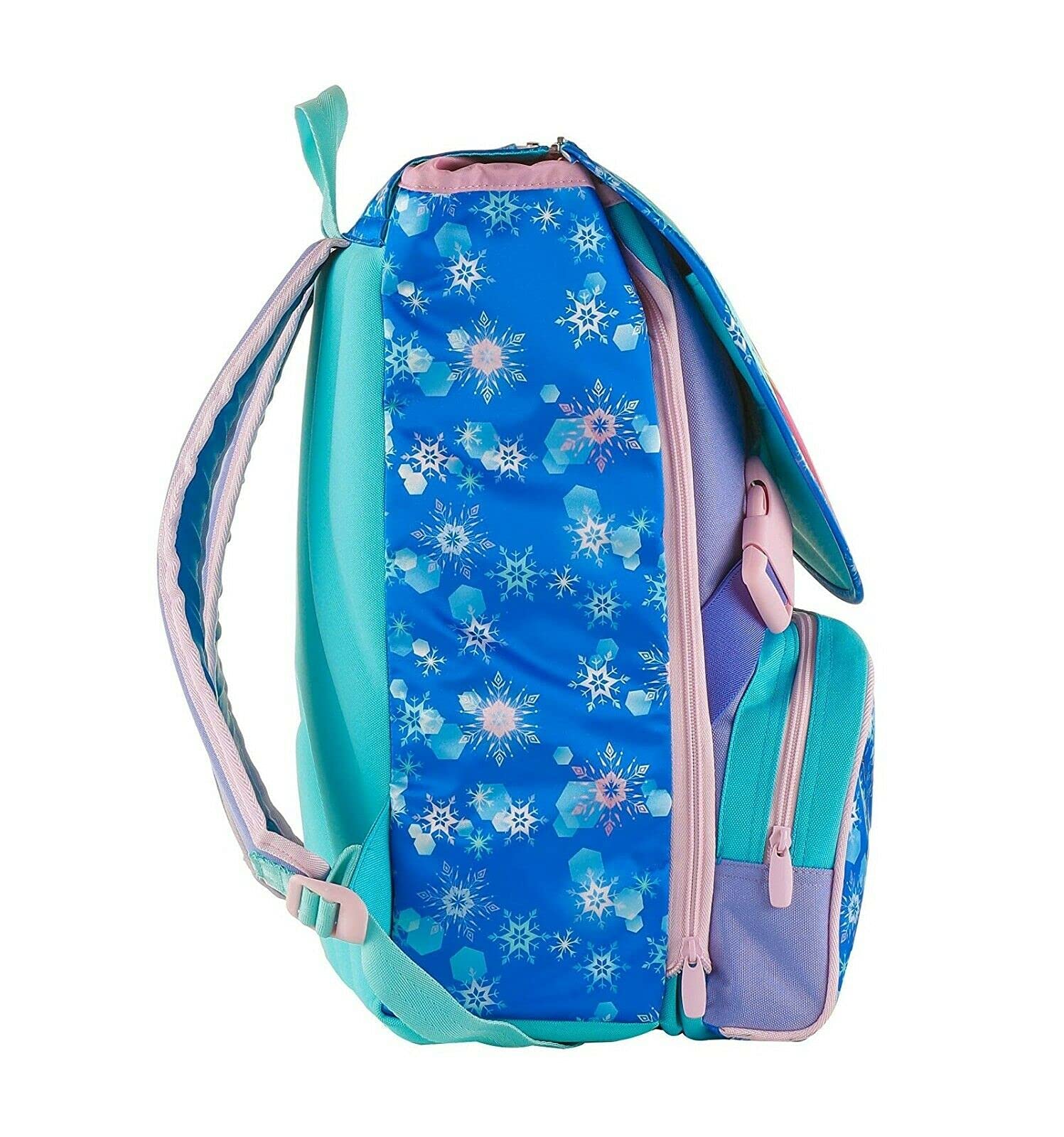Frozen Themed 28L Dual Backpack with LED Lights - Includes Free 3D Pencil Case & Sport Bag - Perfect for School, Travel, and Disney Fans - Great Gift for Kids & Teens