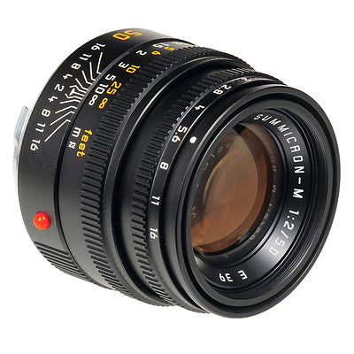 Leica Summicron M 50mm f/2 Lens - Premium Used Camera Lens for Street & Portrait Photography | Compatible with Leica M Mount Cameras | Vintage & Professional Photography Gear