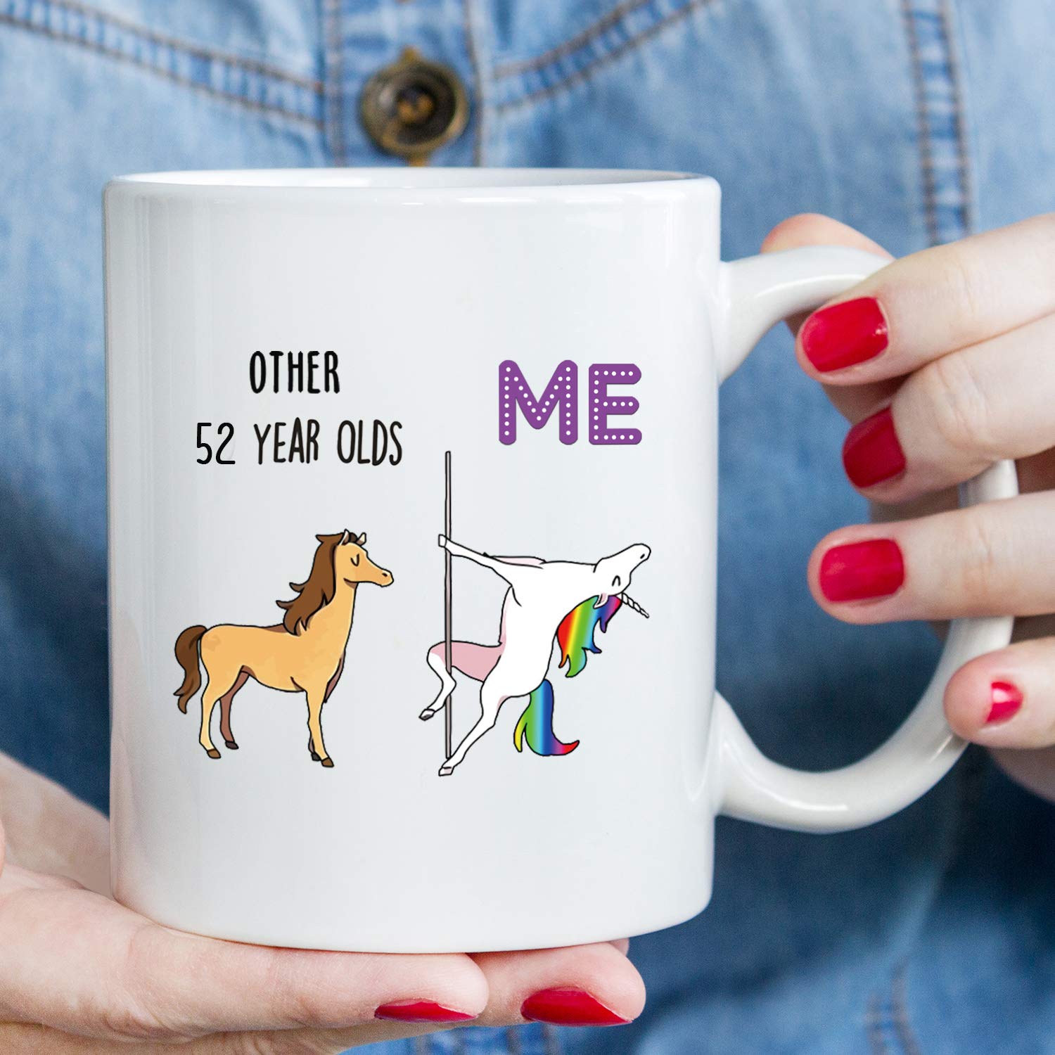 52nd Birthday Gifts for Women 1967 - Funny 52 Years Old Birthday Coffee Mug for Mom, Wife, Sister, Friend - 11oz Ceramic Cup - Perfect for Office, Home & Special Occasions