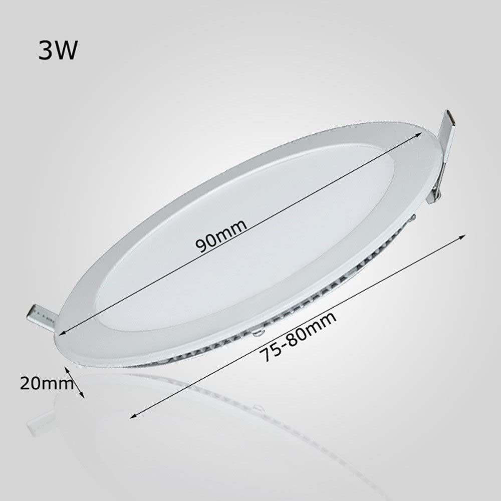 Ultra Slim Round LED Panel Lights - Nordic Minimalist Downlights for Ceiling, Warm White Spot Light, Aluminum Surface Finish, Concealed Installation - Perfect for Mall, Library, Office & Home Lighting