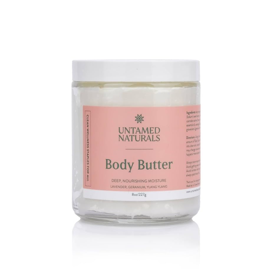 Ultra Hydrating Whipped Body Butter - Deep Moisturizing Cream for Face, Hands & Body - 8oz/227g - Perfect for Dry Skin Care & Daily Hydration Routine
