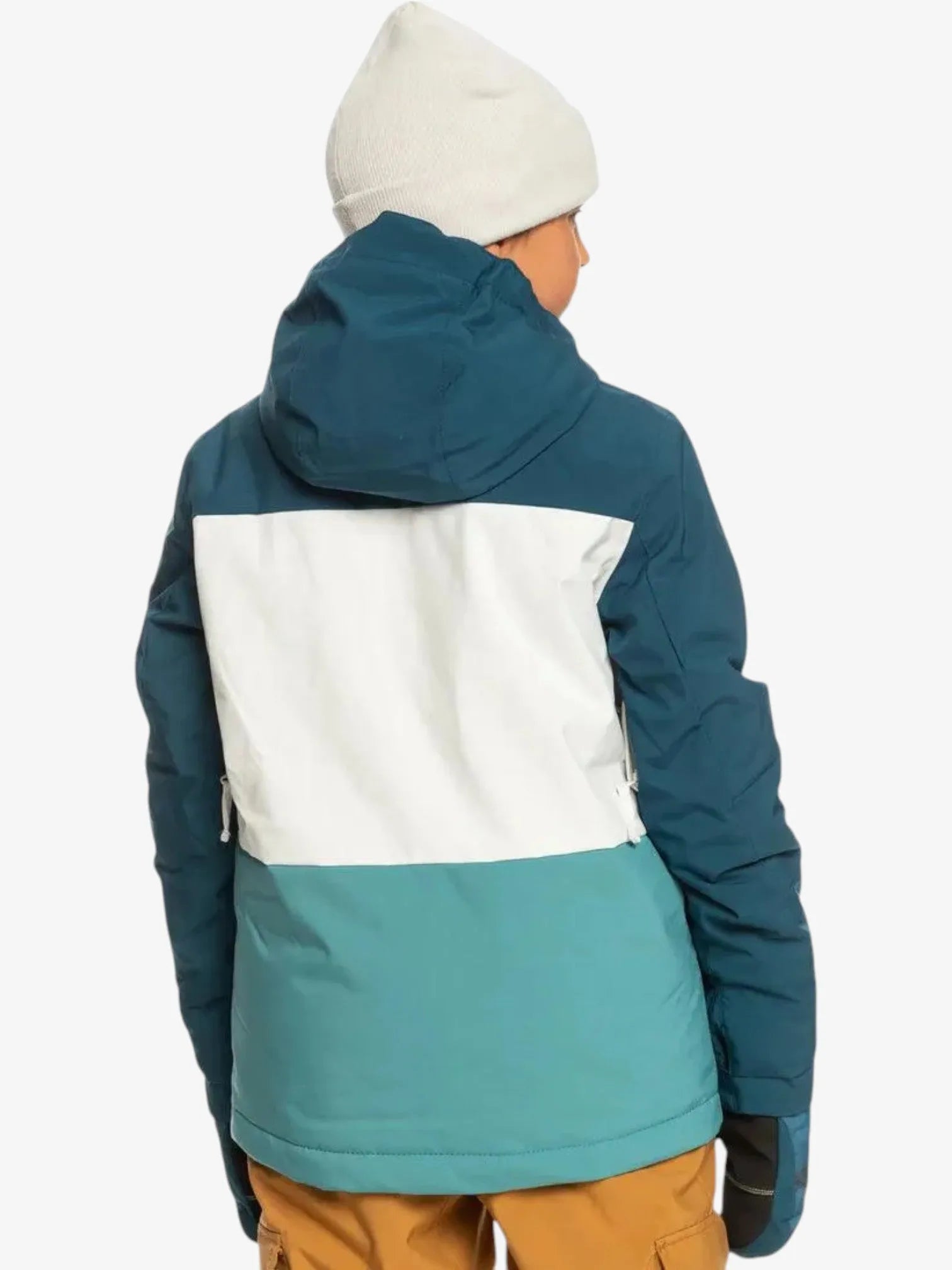 Quiksilver Boys' Side Hit Snow Jacket - Blue & White - Waterproof Winter Coat for Kids - Perfect for Skiing, Snowboarding & Outdoor Adventures