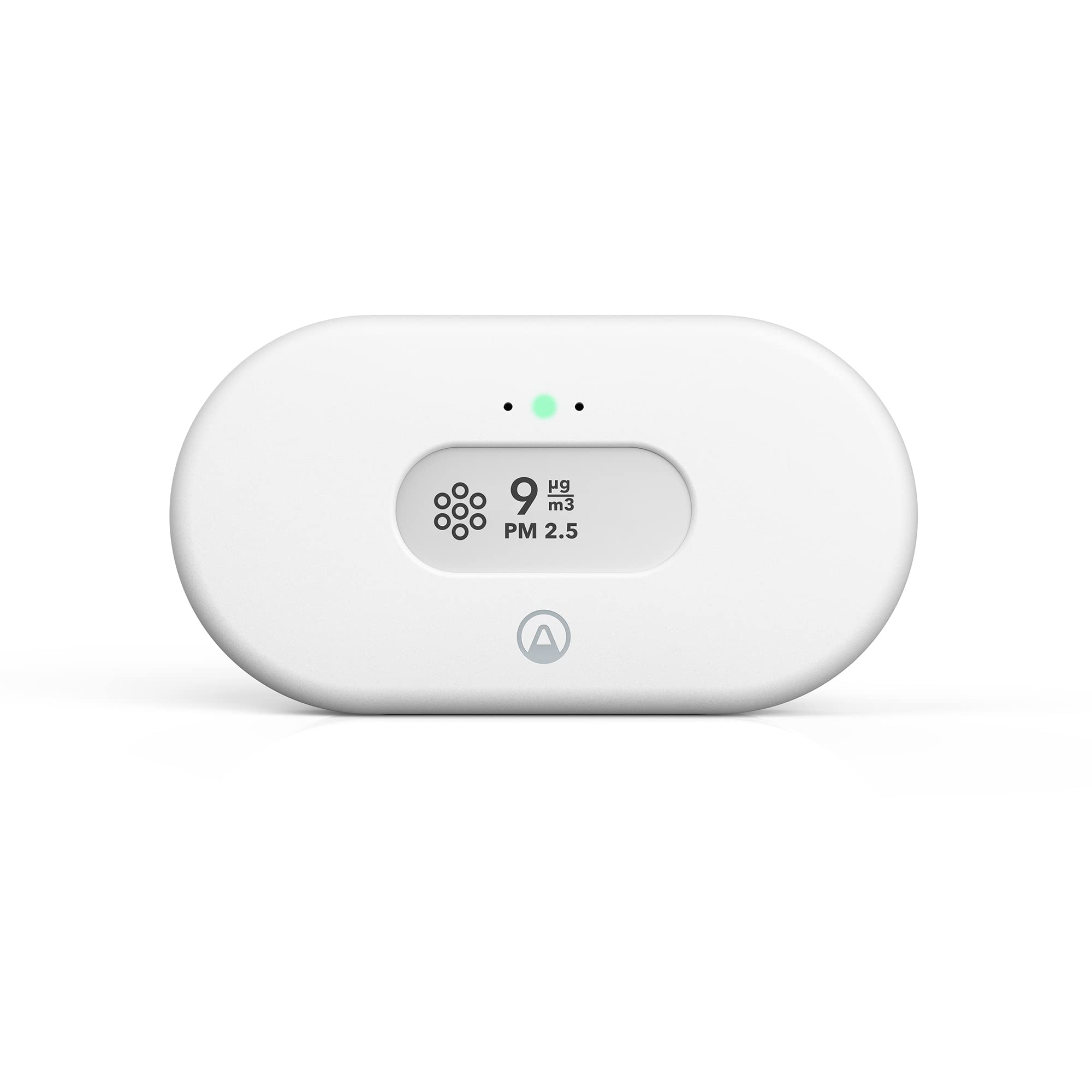 Airthings View Pollution - Smart Indoor Air Quality Monitor with PM2.5 Sensor, Humidity & Temperature Detection - Wireless WiFi & Battery Powered for Home, Office - Ideal for City Pollution & Wildfire Smoke Monitoring - Works with Mobile App