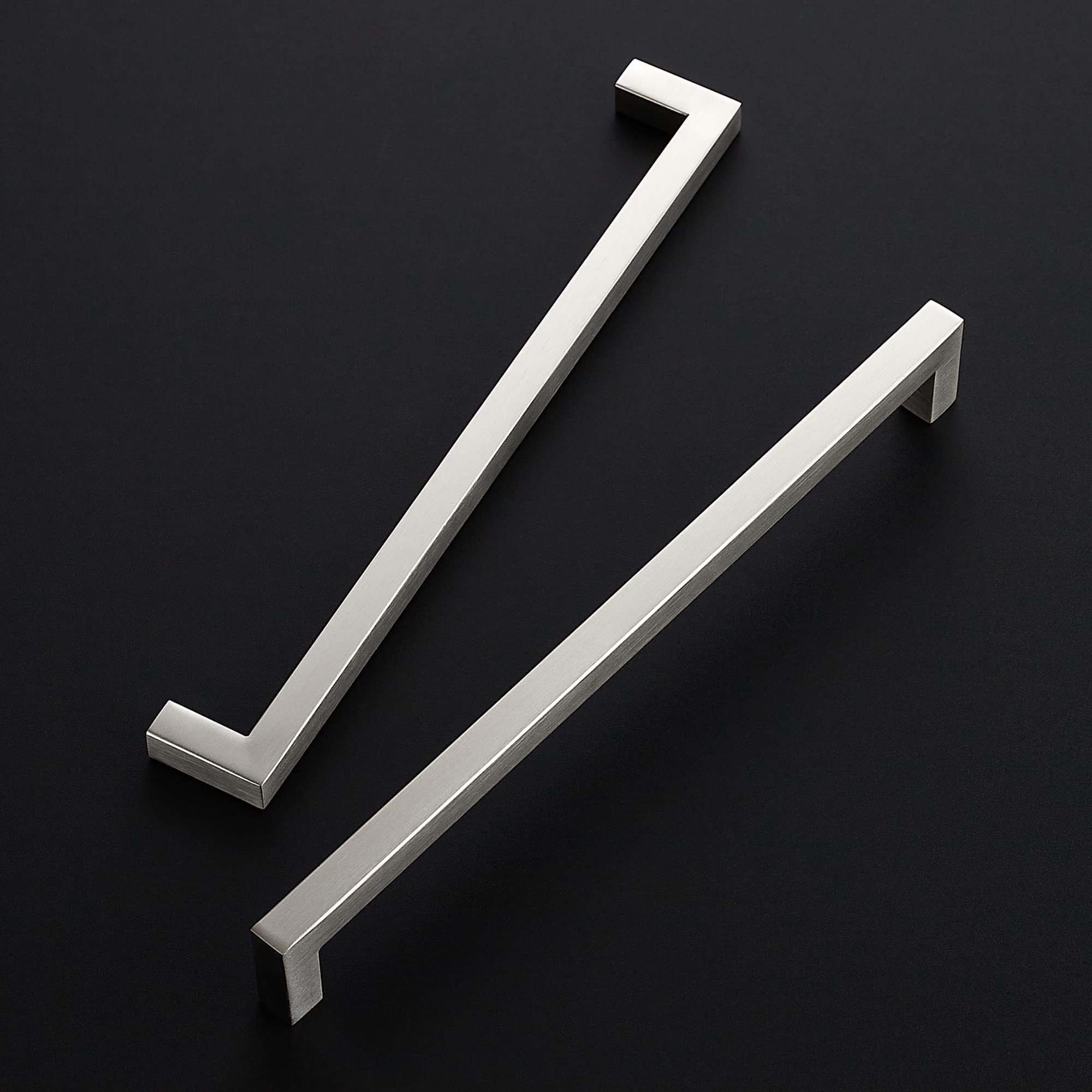 10 Pack 10 Inch Satin Nickel Cabinet Handles - Brushed Nickel Drawer Pulls for Kitchen Cabinets, Bathroom Vanities, and Furniture Hardware