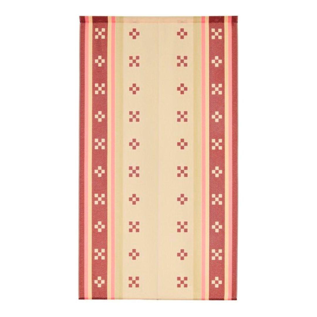 Traditional Japanese Noren Curtain - Red Kasuri Pattern with Five & Four Square Design for Doorways - Perfect for Home, Restaurant & Tea Room Decor