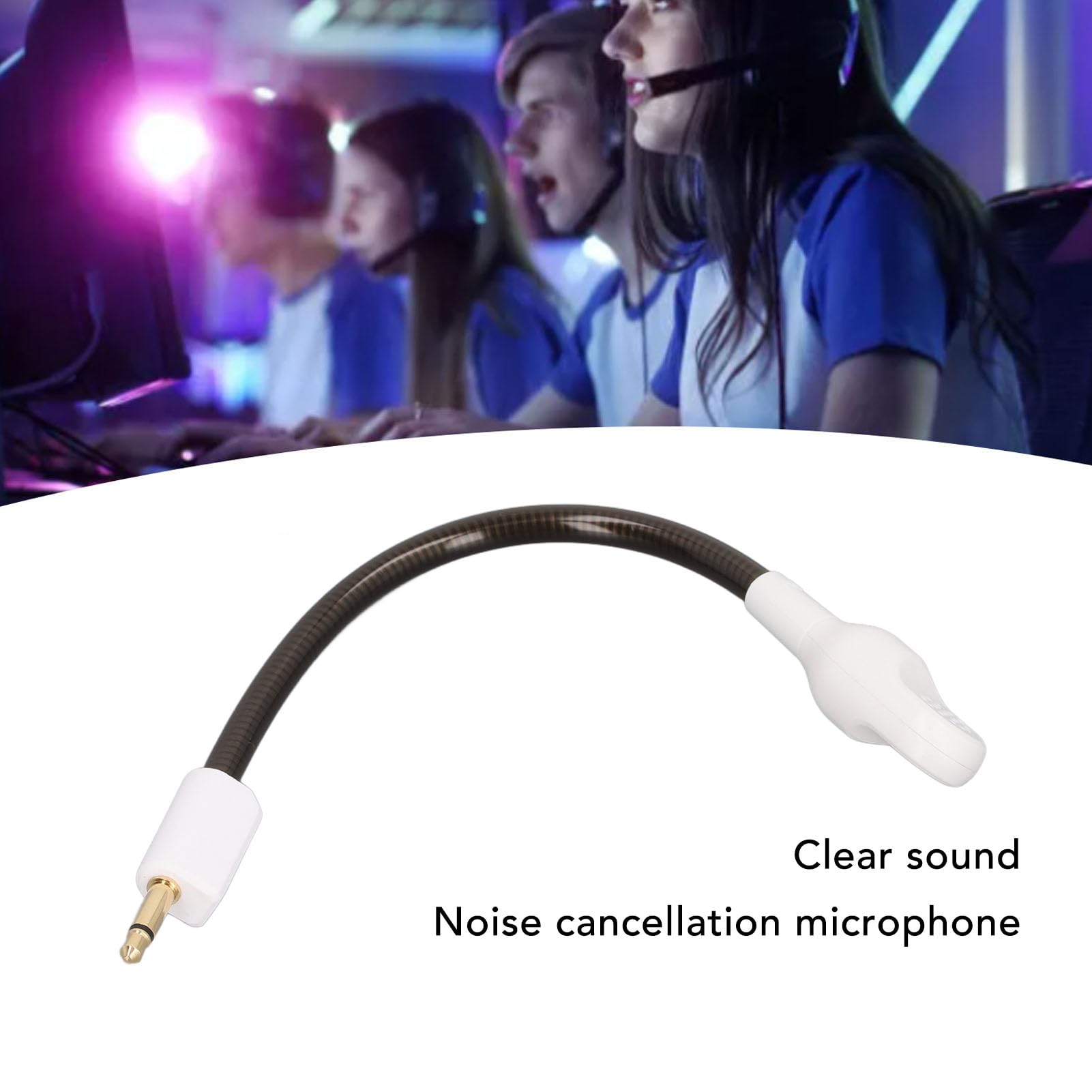 Replacement Microphone for Razer BlackShark V2 & BlackShark V2 Pro Wireless Gaming Headset - 3.5mm Noise Cancelling Boom Mic (White) - Perfect for Gaming, Streaming & Online Meetings