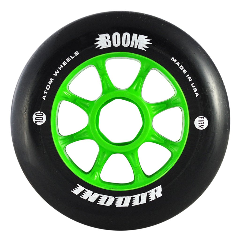 ATOM Boom Indoor 100mm Wheels - Premium Skateboard Wheels for Smooth Indoor Riding | Perfect for Skate Parks, Ramps & Smooth Surfaces