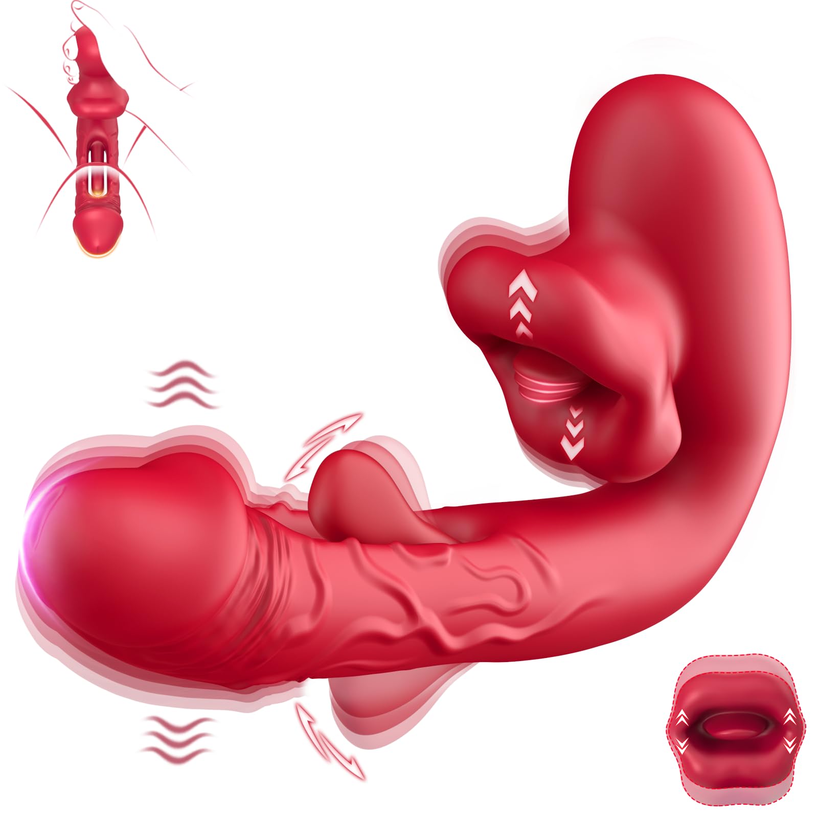 G Spot Vibrator & Clitoral Stimulator - 10 Vibration & Licking Modes for Women, Adult Sex Toy with Suction & Biting Functions for Nipple & Anal Pleasure - Perfect for Couples Play & Solo Intimate Moments