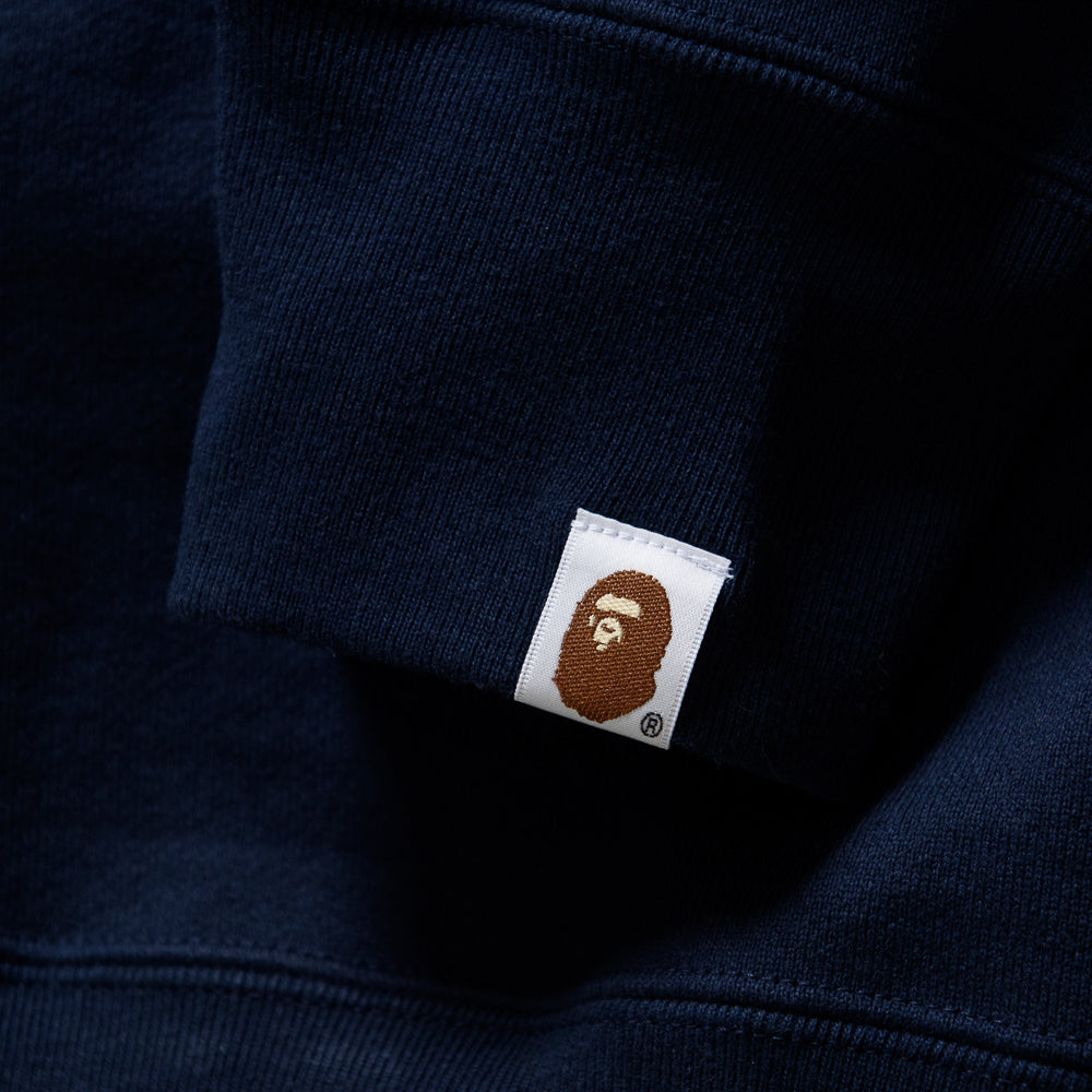 BAPE Navy Relaxed Fit Crewneck Sweatshirt - Men's Casual Streetwear for Everyday Wear & Urban Fashion