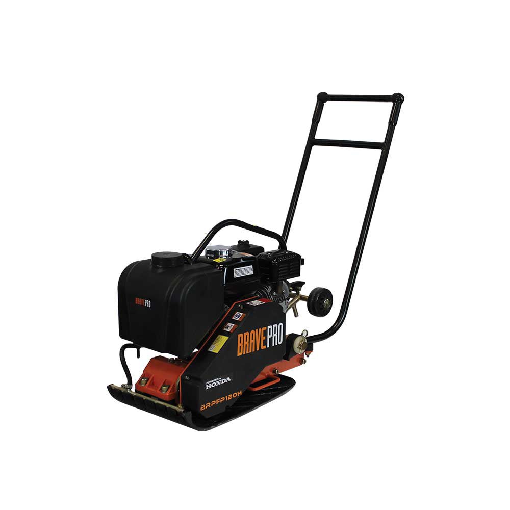 Brave Forward Plate Compactor 14-inch with Tank & Wheel Kit | Honda GX160 Engine | Ideal for Soil Compaction, Landscaping & Construction Projects