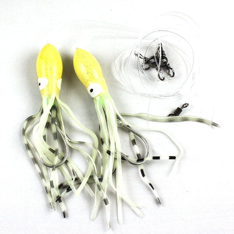Jigging World Deep Drop Foam Glow Head Tile Fish Rigs - Saltwater Fishing Gear for Offshore Bottom Fishing & Deep Sea Angling