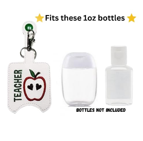 Teacher Hand Sanitizer Holder Keychain - Portable Sanitizer Clip for Educators, School Staff & Nurses - Perfect for Classroom, Office & Hospital Use
