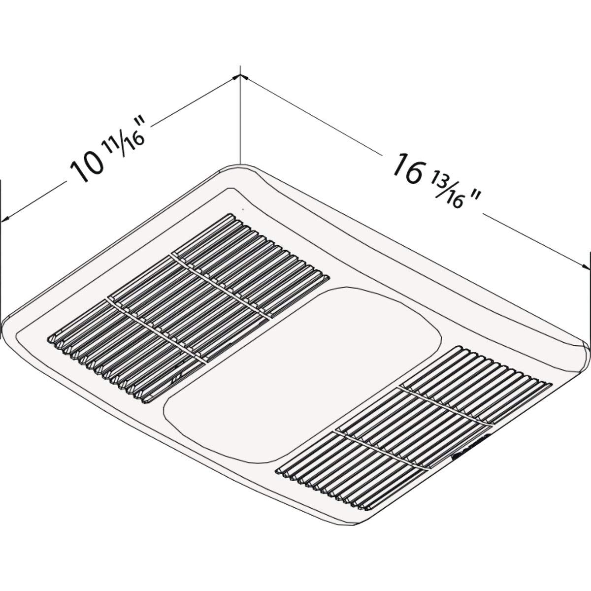 Homewerks Worldwide 80CFM Bathroom Exhaust Fan with Heater - Quiet Ventilation for Bathroom, Kitchen, Laundry Room & Basement
