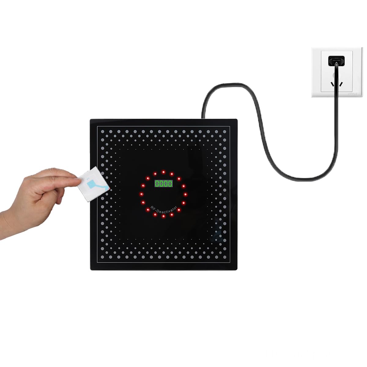 8.2MHz ZFD Deactivator Machine with Sound & Light Alarm - Retail Anti-Theft Security System Accessory for Checkpoint Tags & Labels - Easy Installation for Clothing Stores, Supermarkets & Retail Security