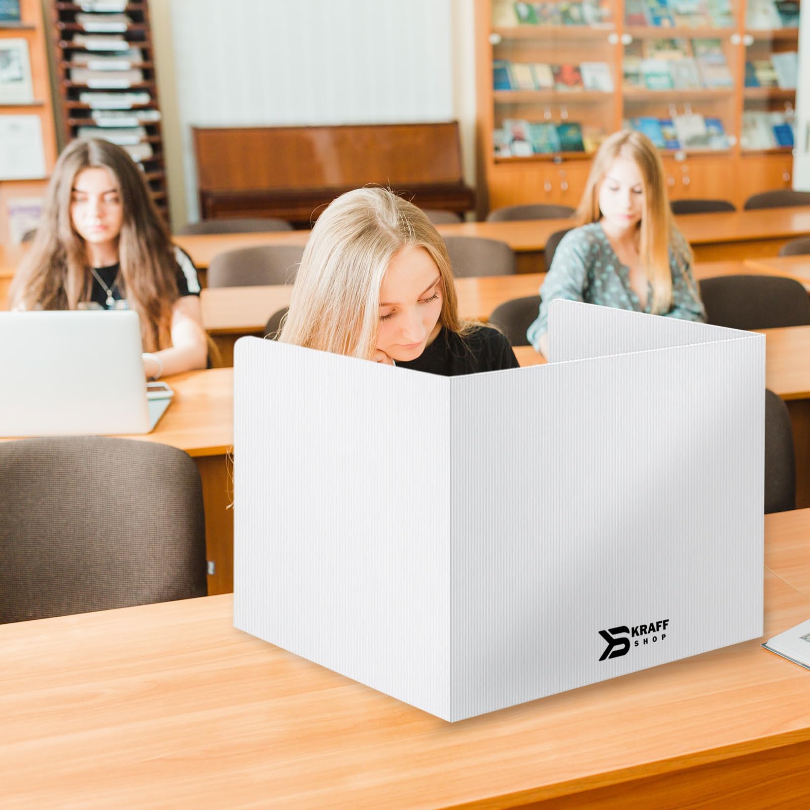 24 Plastic Privacy Folders for Students - Waterproof Desk Dividers for Classrooms & Testing