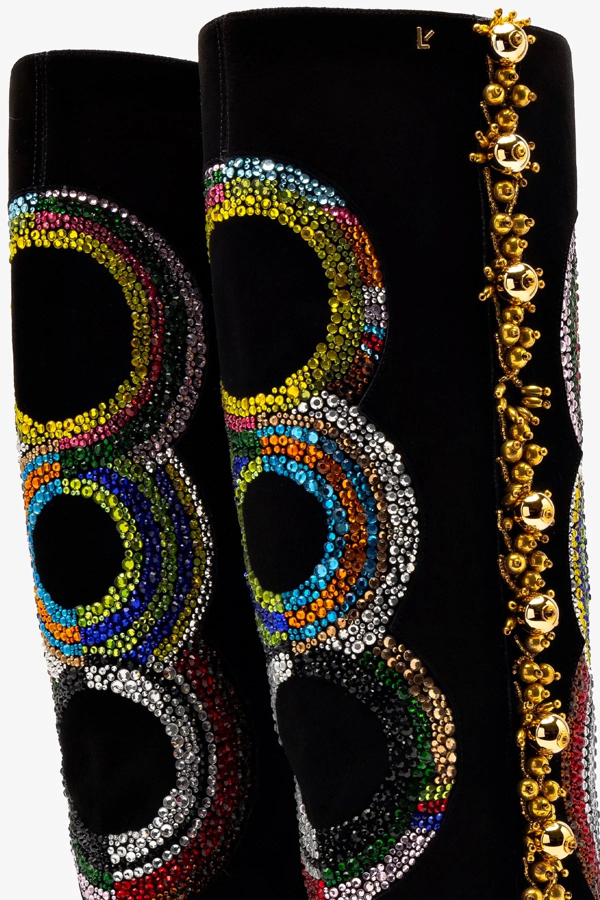 Larroudé x Libertine Sonia Crystal Ankle Boots - Stylish Women's Fashion Boots for Parties, Night Out & Special Occasions