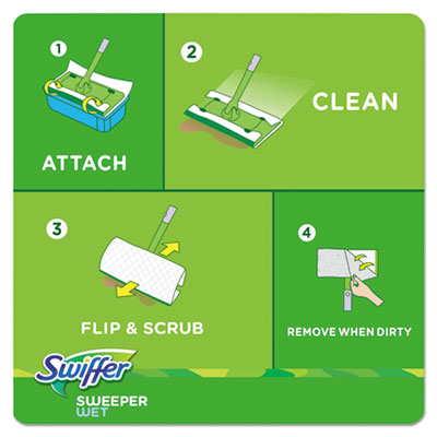 Swiffer® Sweeper Wet Mopping Pads Refills - 12 Pack | Dust & Dirt Cleaning Cloths for Floors | Perfect for Hardwood, Tile & Laminate Surfaces