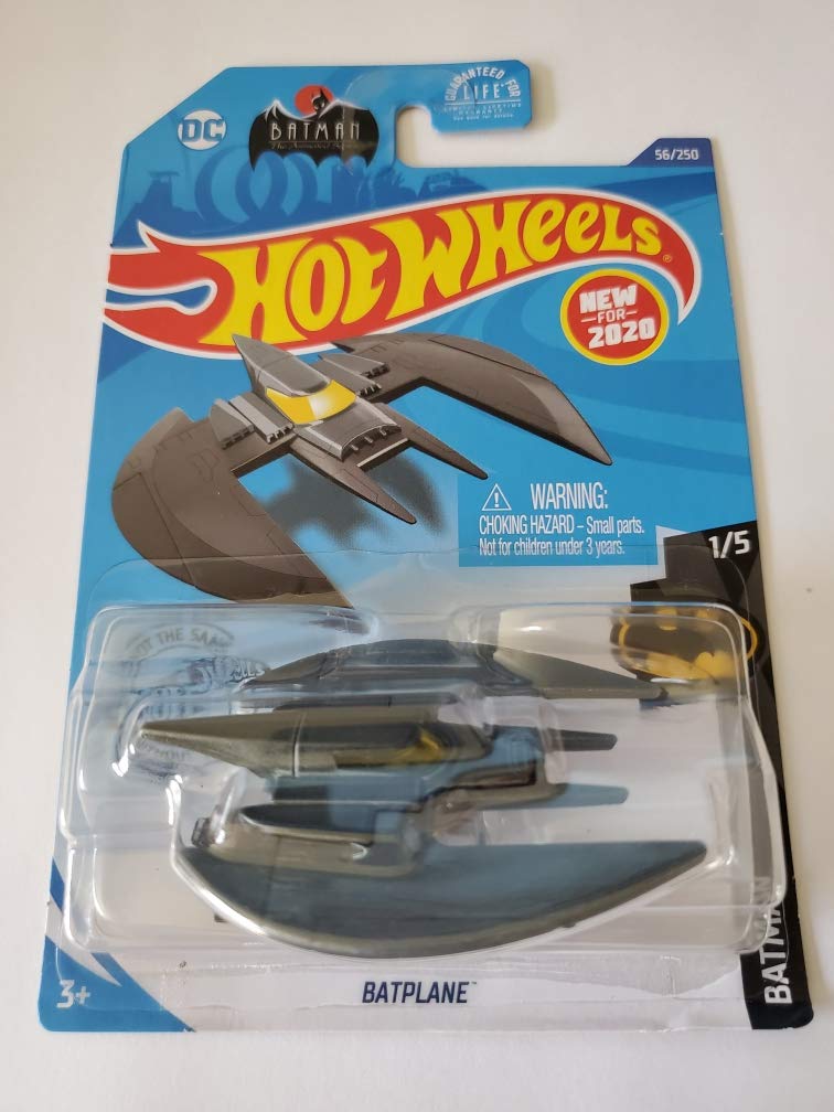 Hot Wheels 2020 Batman Batplane Die-Cast Car - Limited Edition Gray 56/250 - Collectible Toy for DC Fans & Display Decor