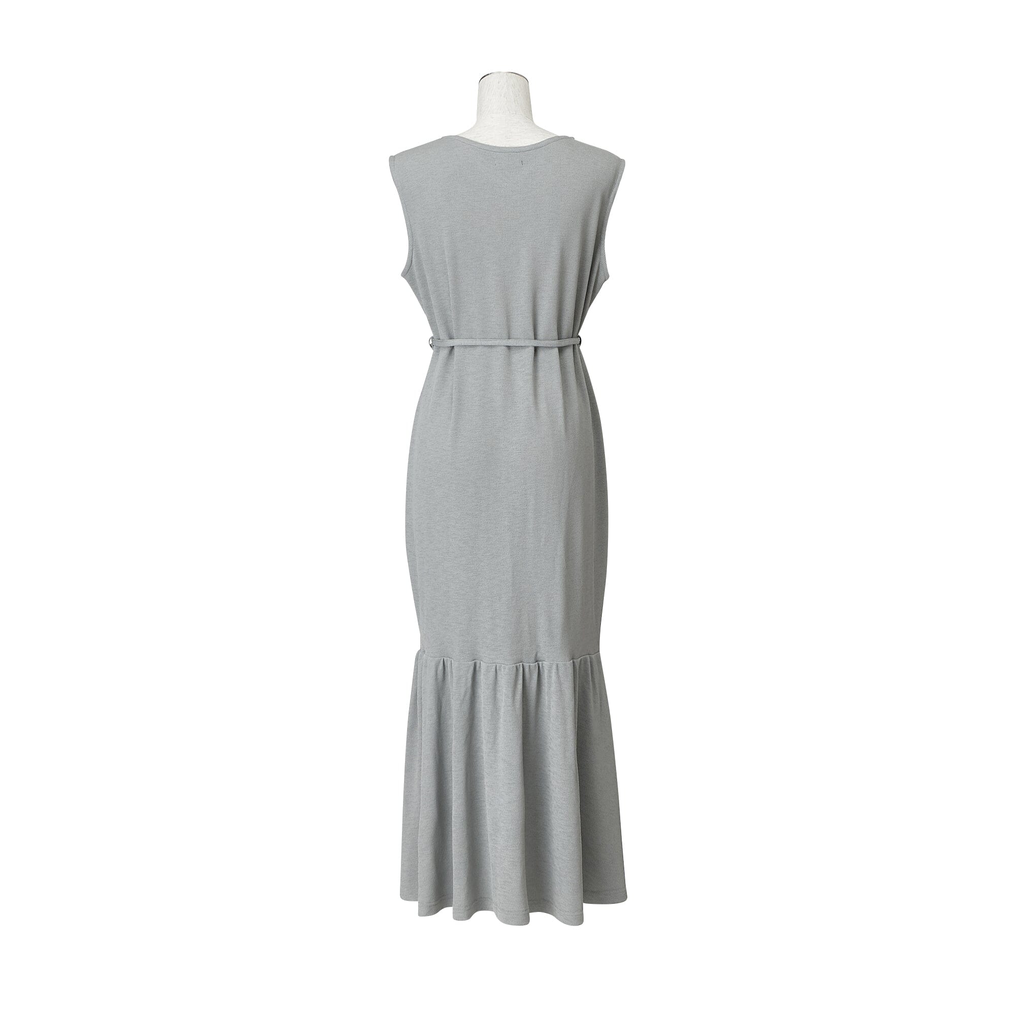 Ice Touch Rib Dress with Built-in Cups in Gray - Perfect for Date Nights, Parties & Casual Outings