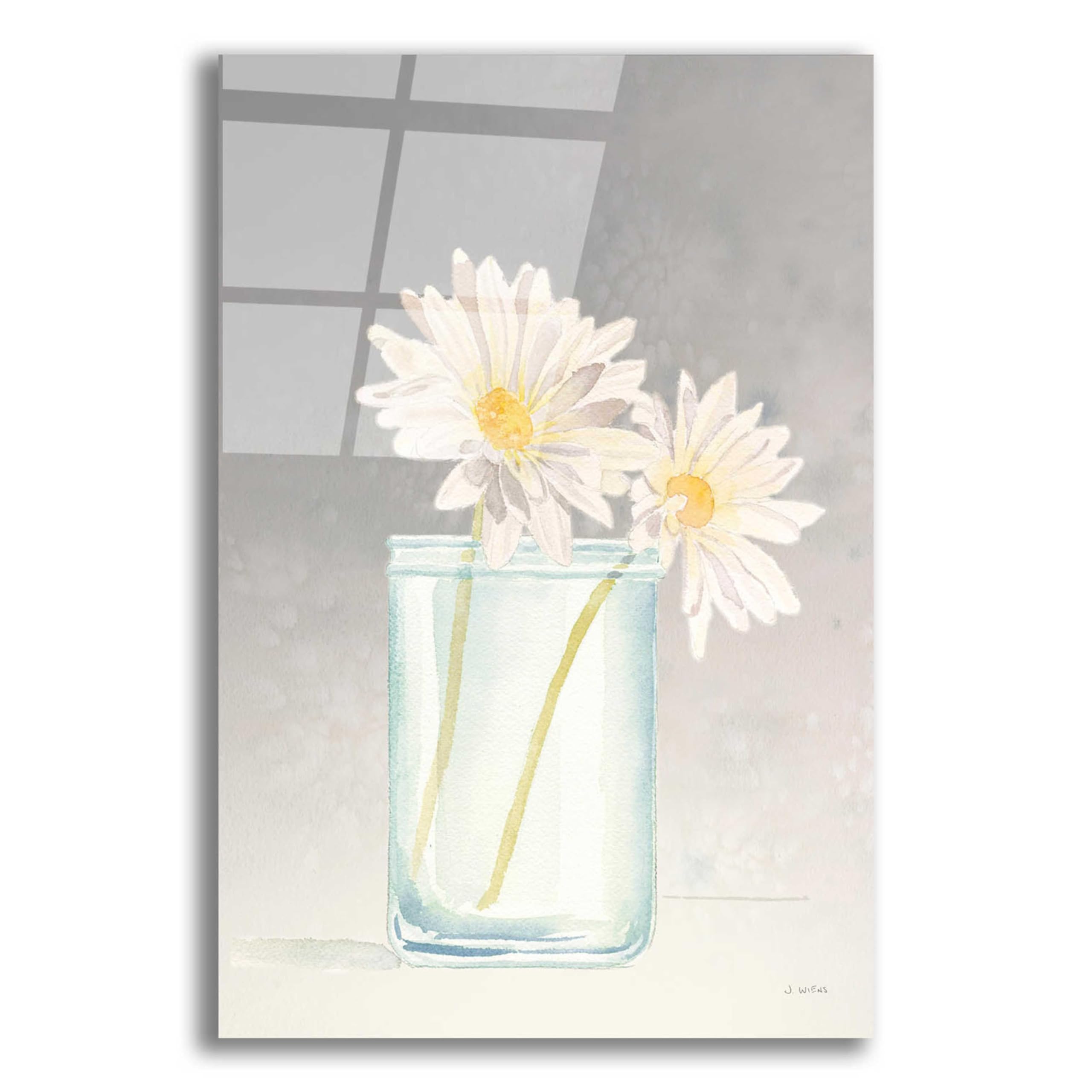 Tranquil Blossoms IV Acrylic Glass Wall Art by James Wiens - 16x24 Inches Modern Floral Painting for Living Room, Bedroom & Office Decor