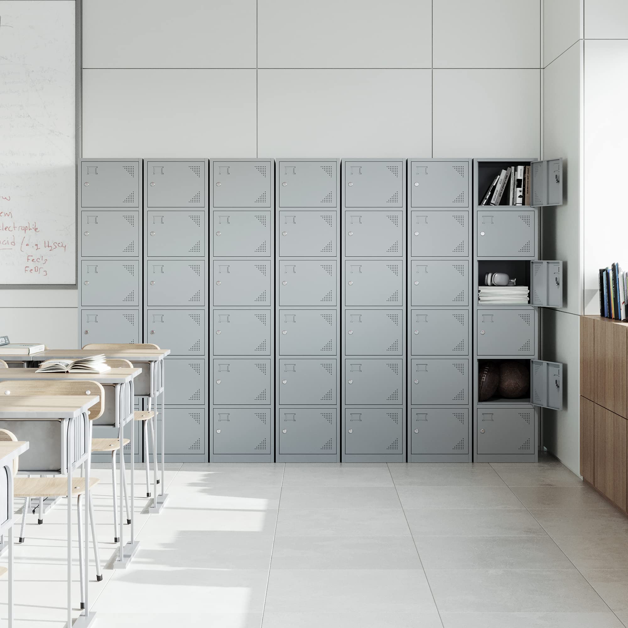 STANI Heavy Duty Metal Locker with Lock - Secure Storage Cabinet for Home, Gym, School & Office - Employee Lockers, Steel Storage Locker for Clothes, Shoes & Equipment (Ideal for Locker Rooms & Shared Spaces)