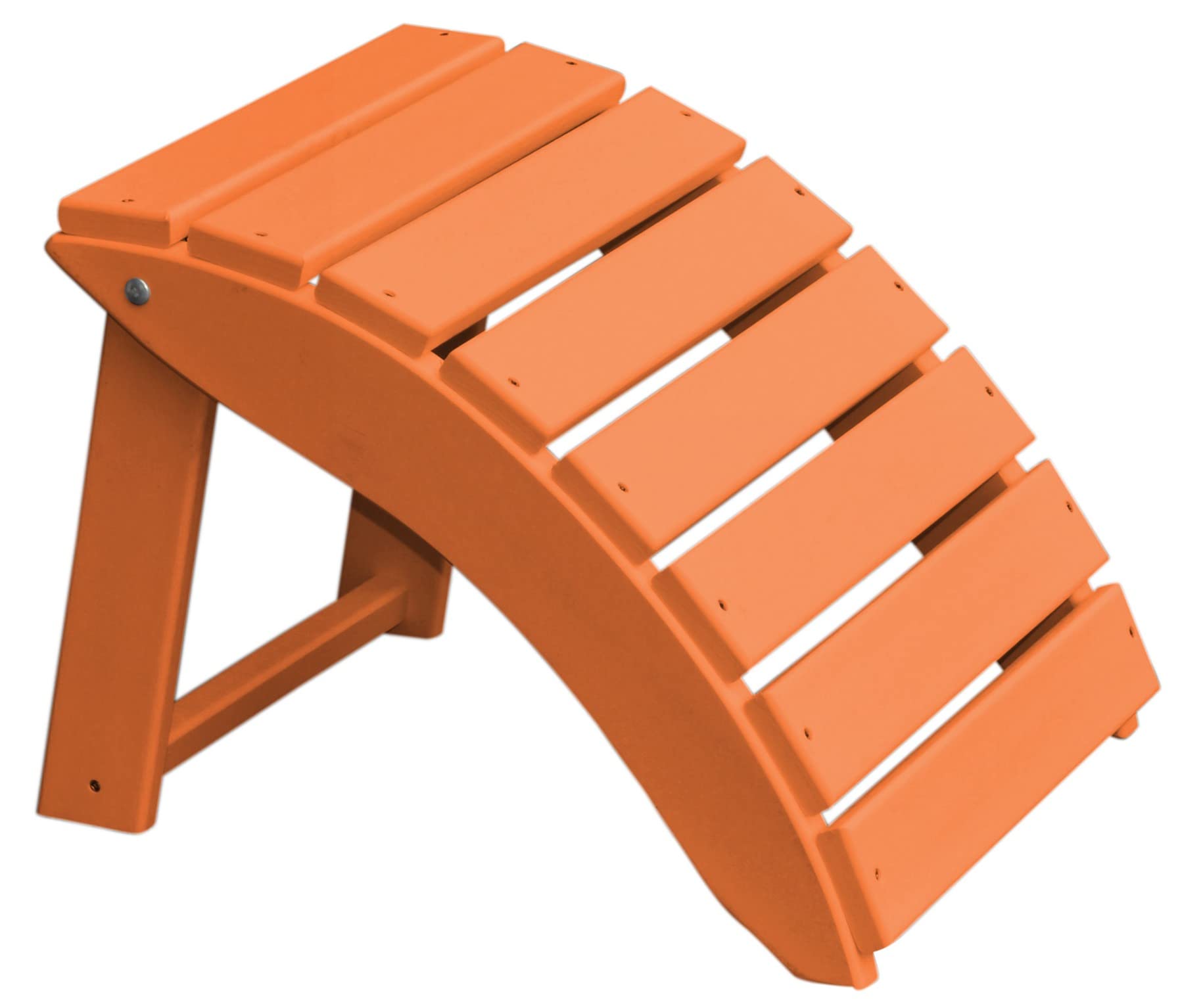 Polyester Folding Ottoman Stool with Storage - Compact & Lightweight for Small Spaces - Perfect for Living Room, Bedroom, Dorm or Office - Orange by Furniture Barn USA