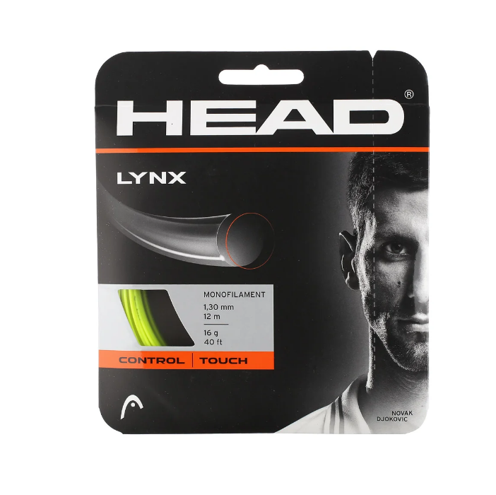 Head Lynx 16/1.30 Tennis String (Yellow) | High-Performance Polyester String for Control & Spin | Perfect for Competitive Play & Training