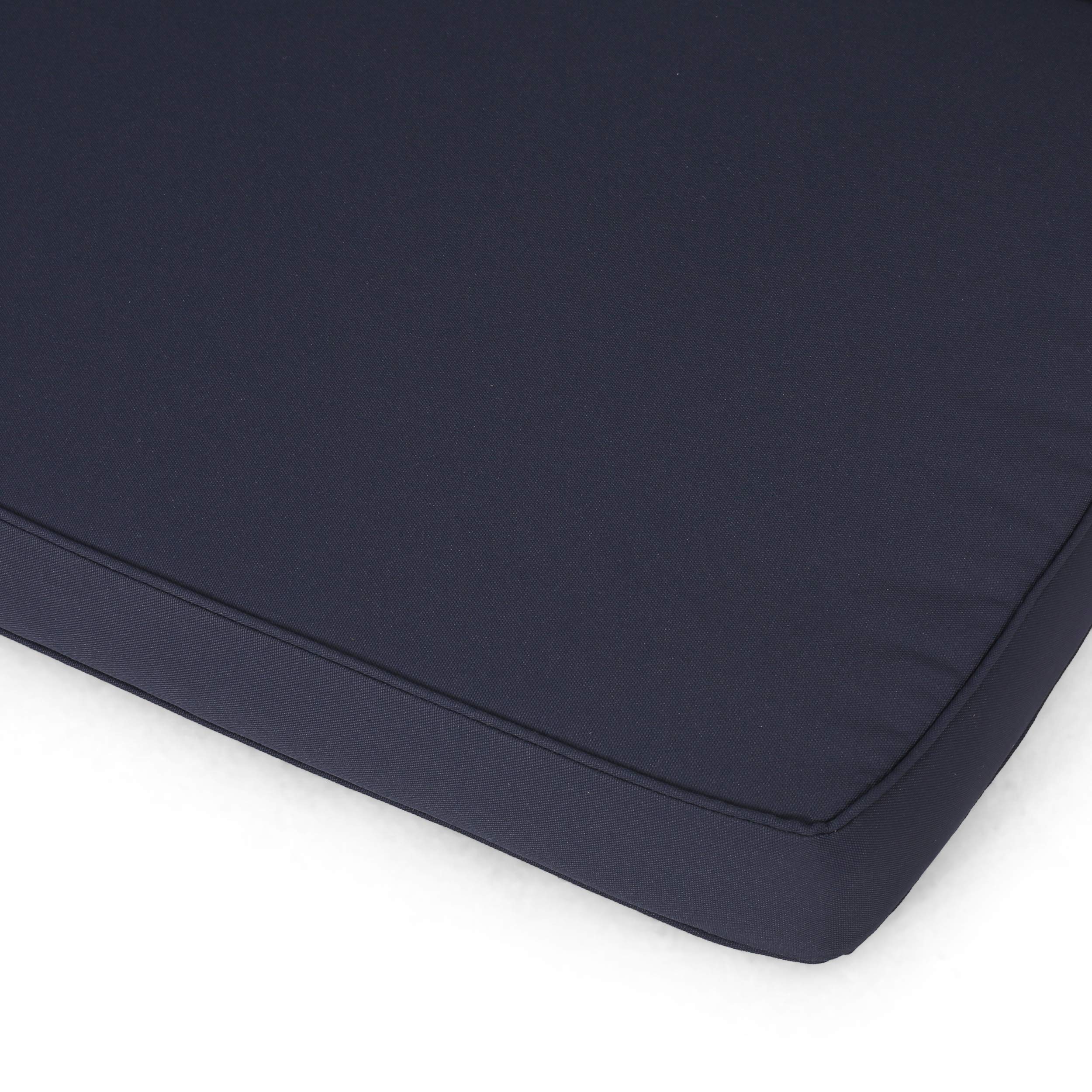 Christopher Knight Home 313290 Gavin Outdoor Water Resistant Fabric Loveseat Cushions - Navy Blue - Weatherproof & Durable Patio Furniture Cushions for Deck, Porch, and Poolside Lounging