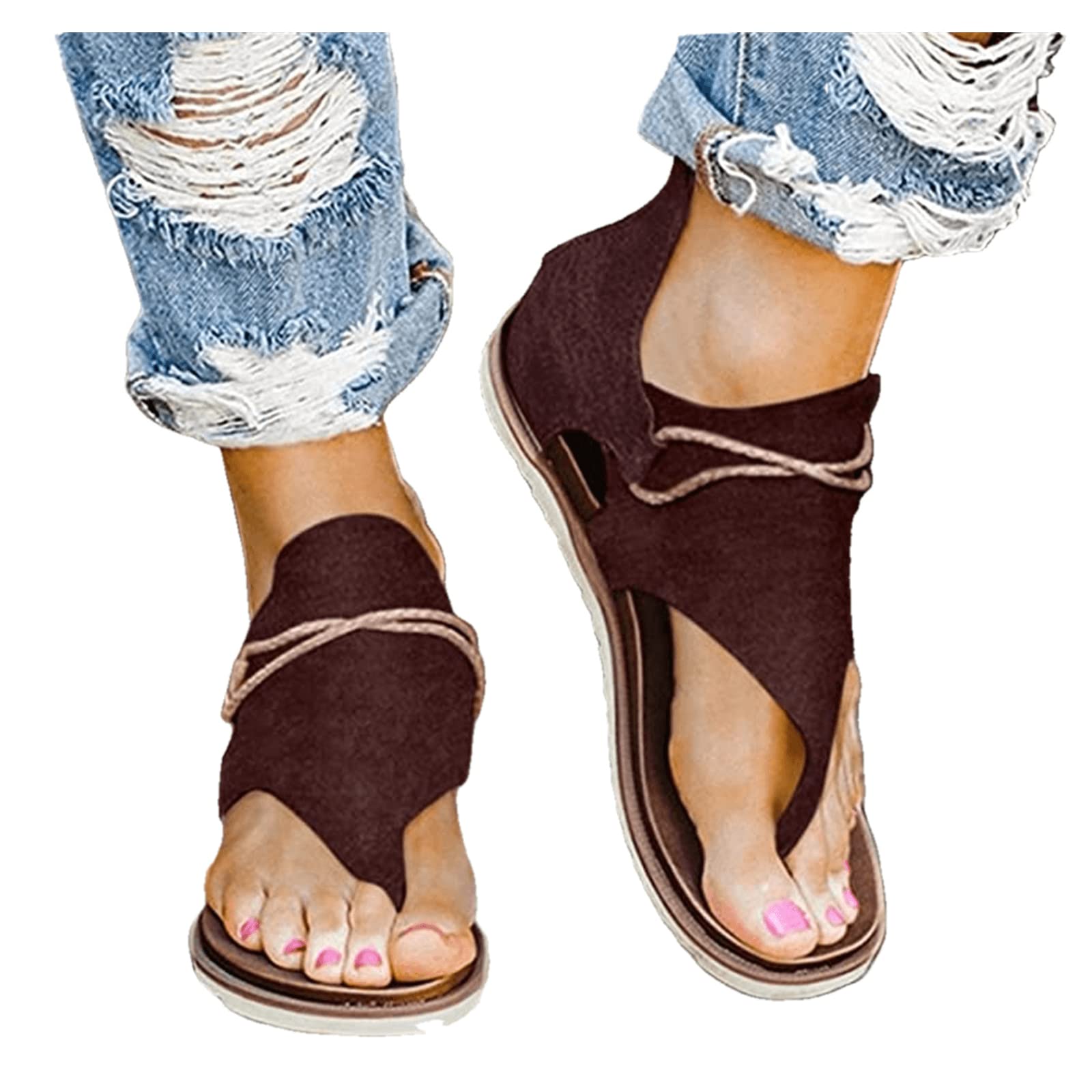 Women's Dressy Summer Sandals - Comfortable Thong Flip Flops with Clip Toe for Beach, Walking & Casual Wear | Stylish Flat Sandals for Women | Perfect for Vacation, Poolside & Everyday Use