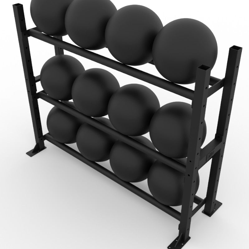 3-Tier Multi Ball Storage Rack - Organize Basketballs, Soccer Balls & Sports Equipment - Perfect for Garage, Playroom & Gym Organization