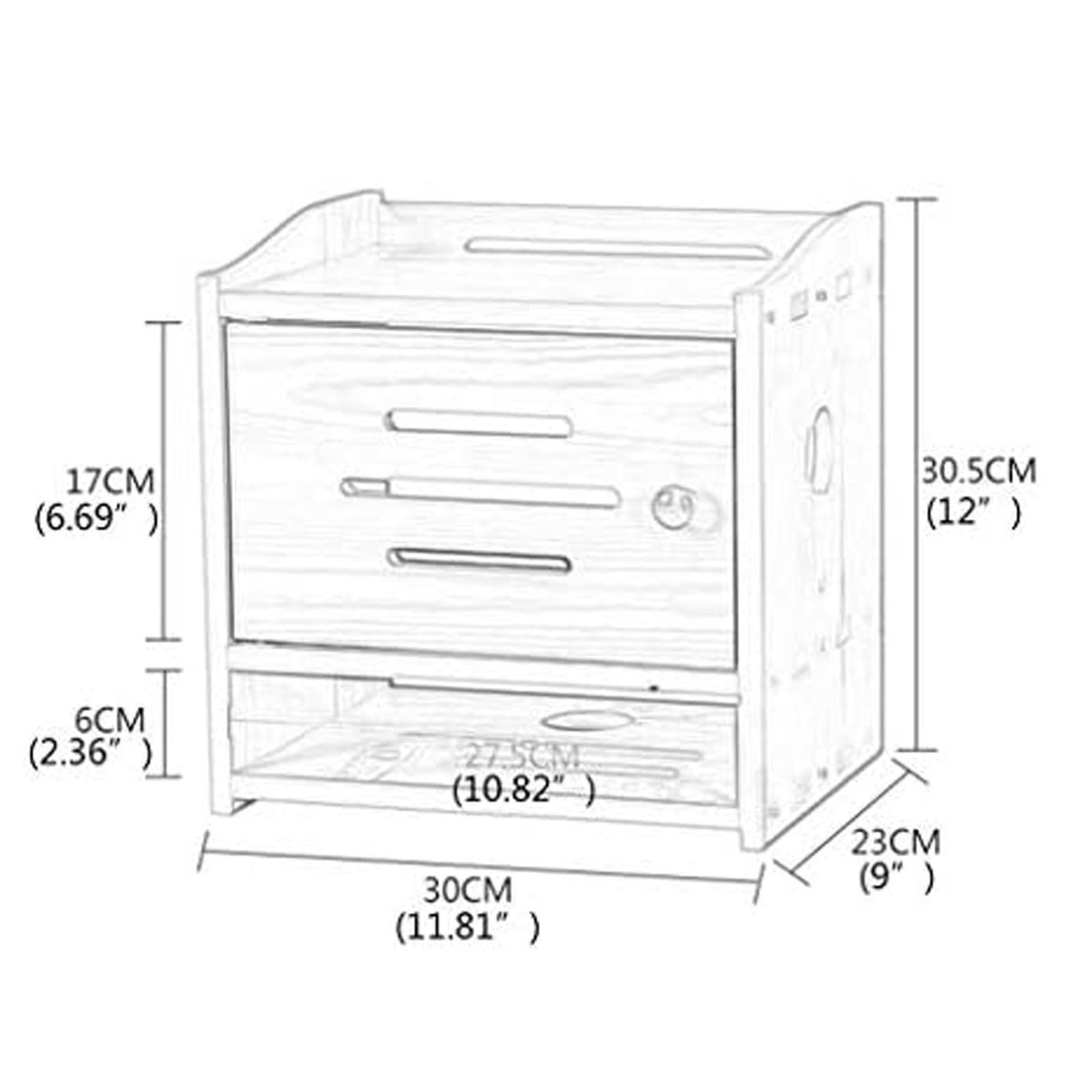 Wooden WiFi Router Storage Box with Shelf - Organize TV Accessories, Set Top Box, and Cable Wires - Perfect for Living Room, Bedroom, or Office Setup