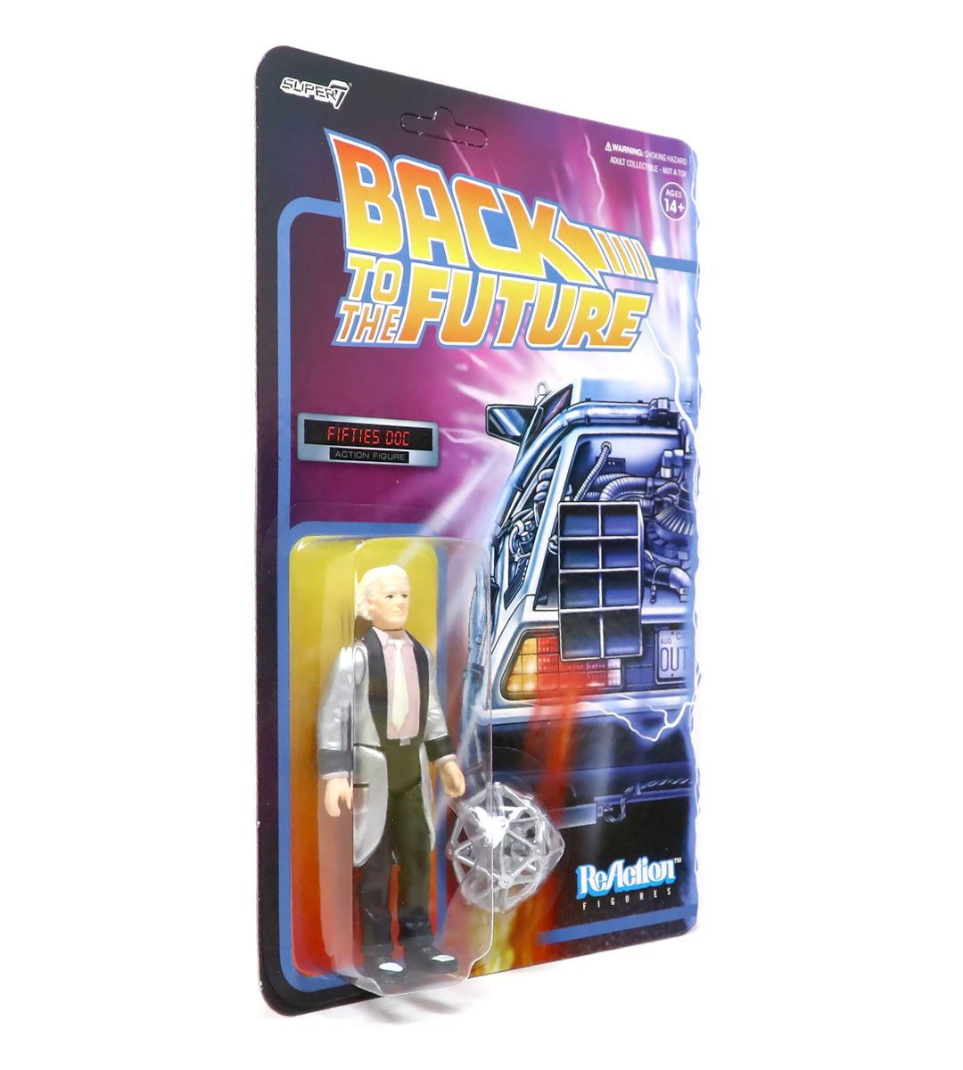 Retro 1950s Doc Brown Back to The Future ReAction Figure - Perfect for Collectors & Movie Fans