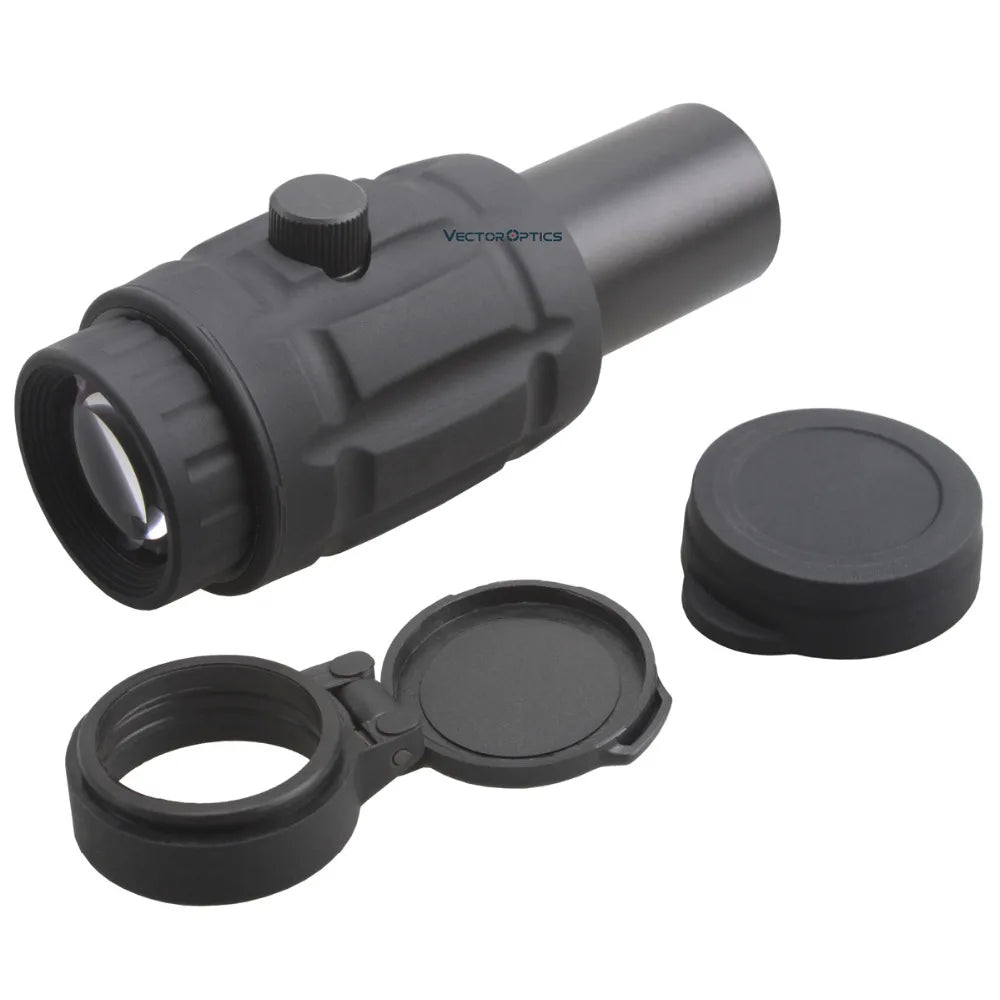 Vector Optics Tactical Red Dot Sight with 5x Magnifier - Adjustable Rifle Scope for Hunting & Shooting | Compatible with AR-15, Shotguns & Tactical Firearms | Ideal for Target Practice, Home Defense & Outdoor Adventures