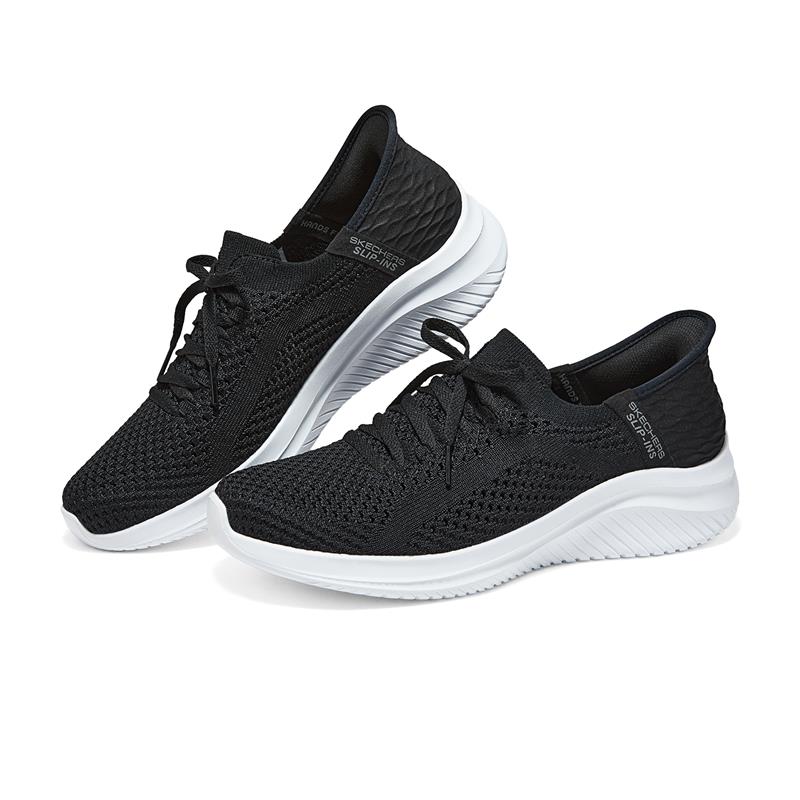 SLIP INS: ULTRA FLEX 3.0 Comfortable Slip-On Shoes for Men & Women - Lightweight, Flexible & Breathable for Walking, Running & Casual Wear (Black/White)