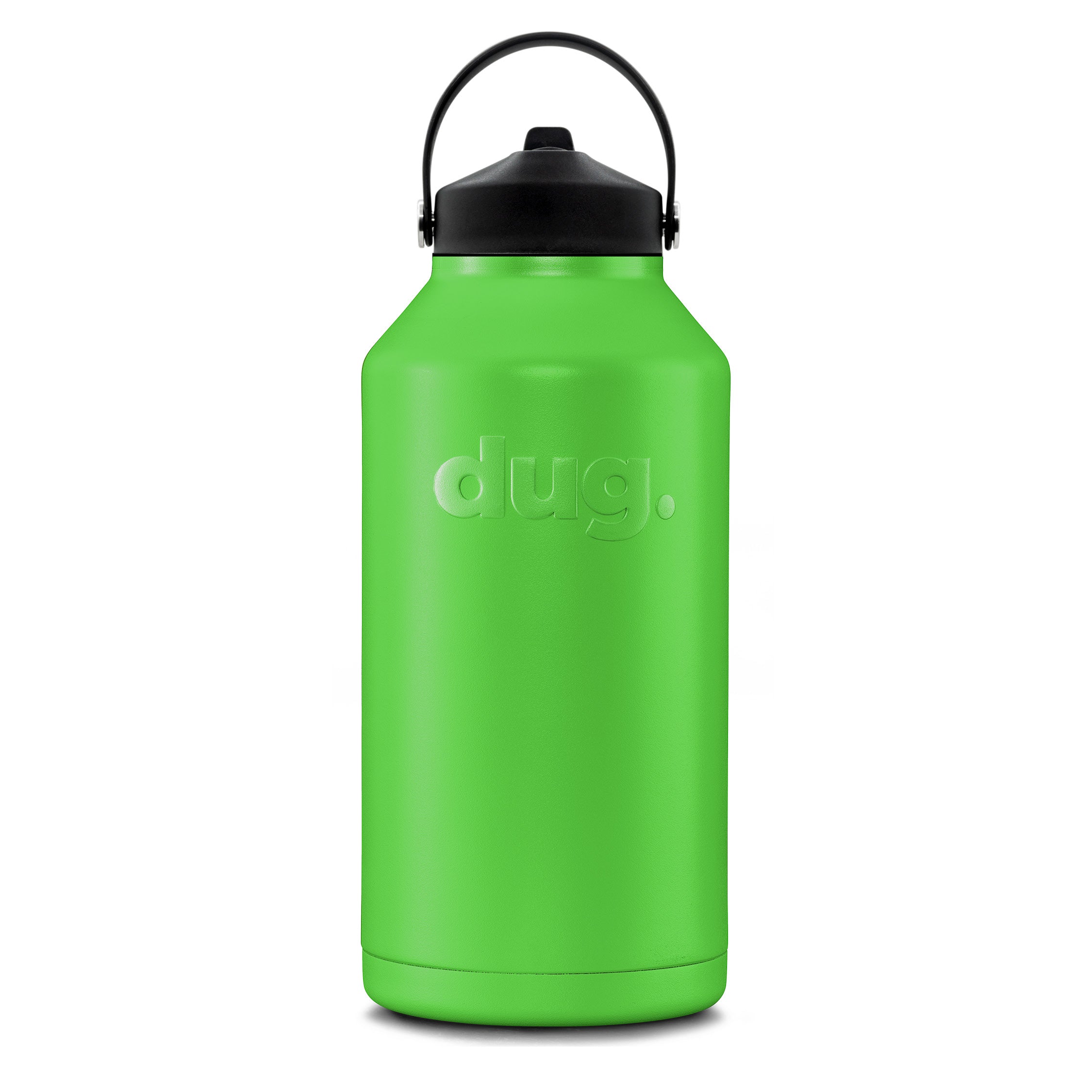2L (67.6 oz) Large Water Bottle with Straw - BPA Free, Leak Proof, Durable Lime Green Sports Bottle for Gym, Hiking, Running & Outdoor Activities
