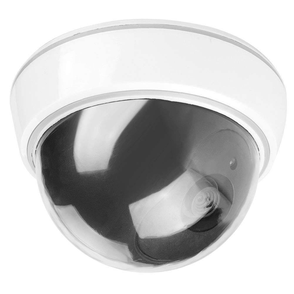 Tangxi Fake Dummy Security Camera with Red LED Light - Realistic CCTV Dome Surveillance Camera for Indoor/Outdoor Use - Ideal for Home, Business & Office Security Deterrent
