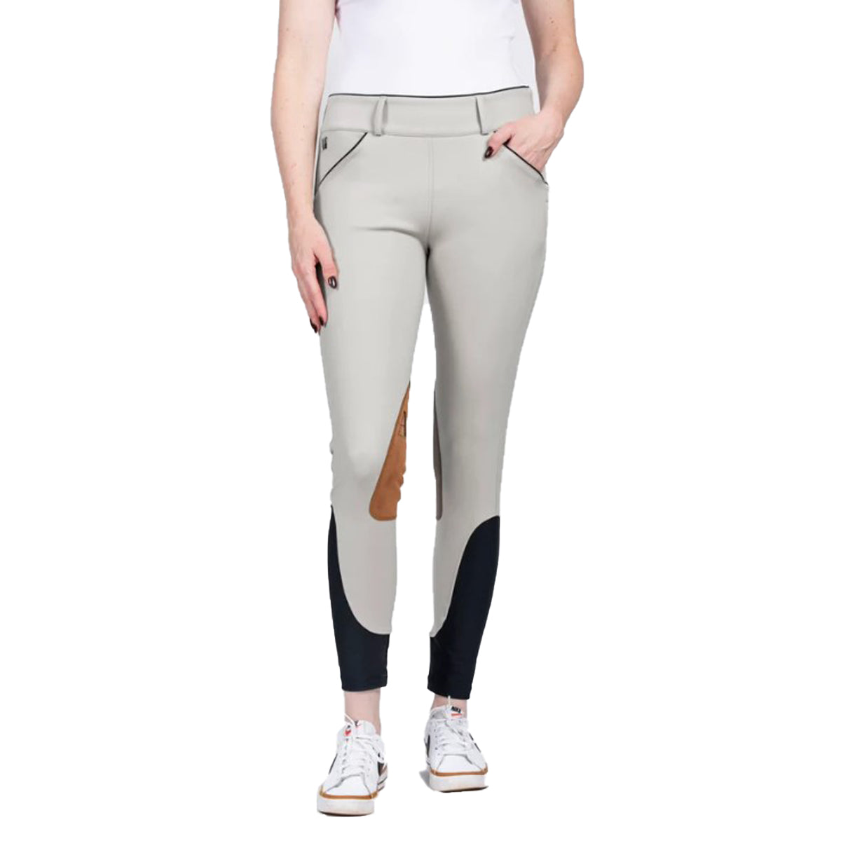 AP Hassinger Derby Knee Patch Breeches - Equestrian Riding Pants for Women - Perfect for Horseback Riding, Show Jumping & Dressage
