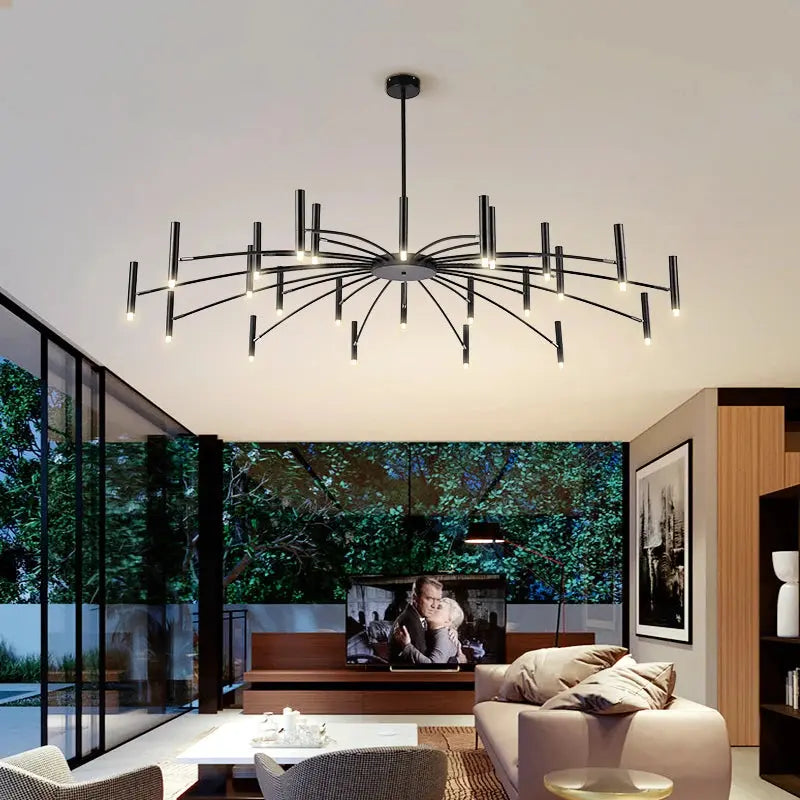 Berny Modern Ceiling Chandelier - 12/18/24 Lights Crystal LED Lighting Fixture for Dining Room, Living Room & Bedroom | Elegant Home Decor Lighting Solution