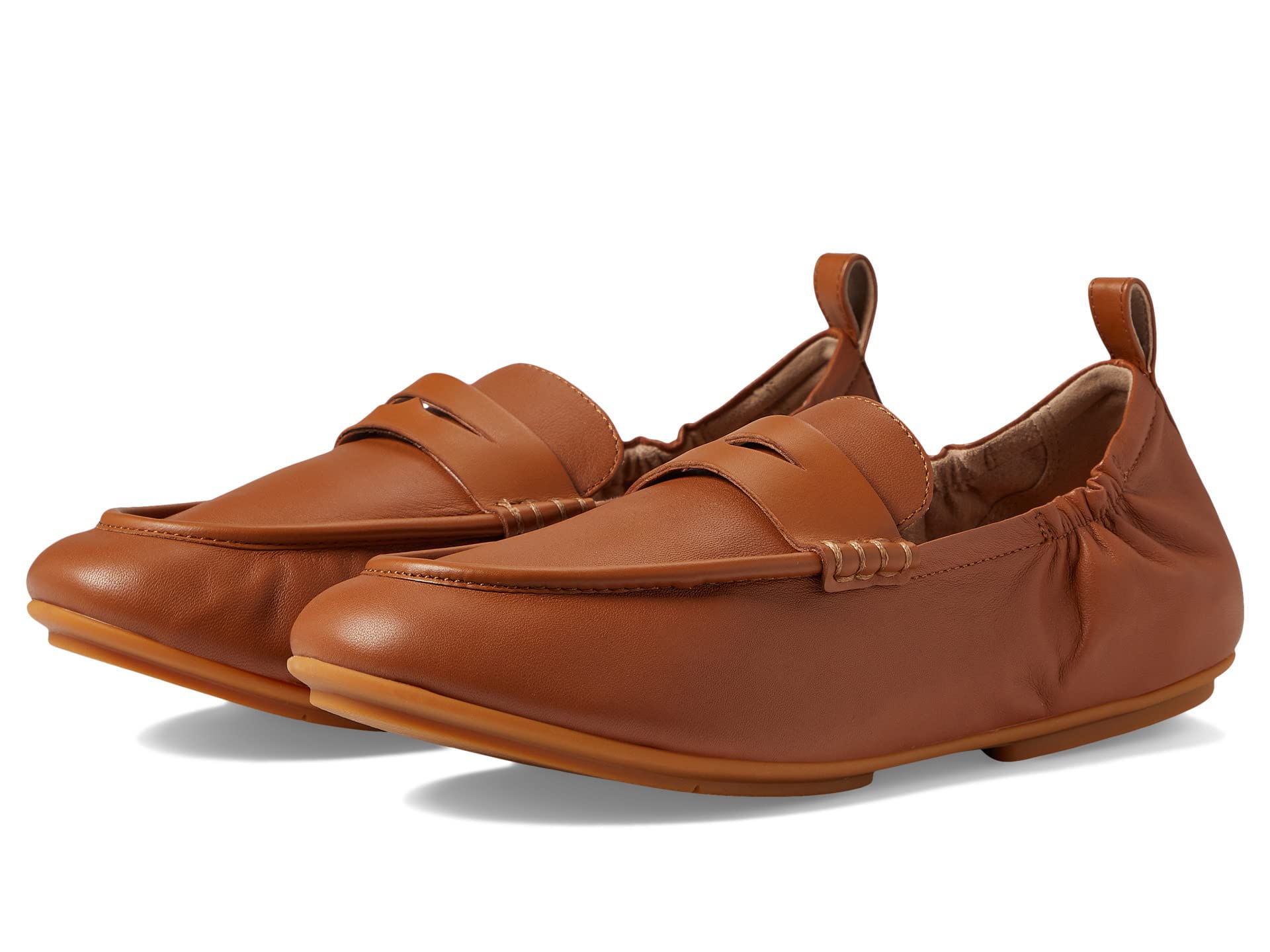 FitFlop Allegro Leather Penny Loafers for Women - Comfortable Slip-On Shoes with Arch Support - Perfect for Work, Travel & Everyday Wear