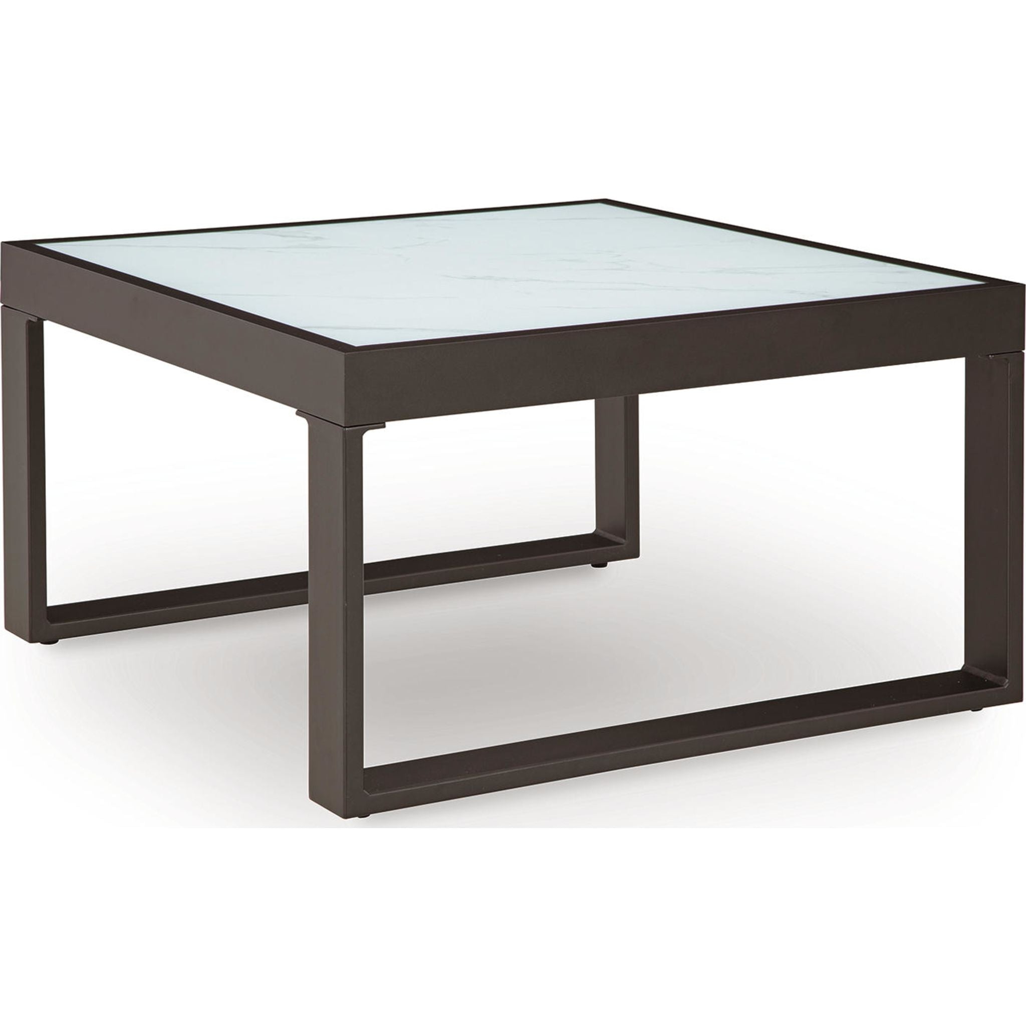 Beachloft Outdoor Coffee Table - Weather-Resistant Black/Gray Patio Furniture for Poolside, Garden & Backyard Relaxation