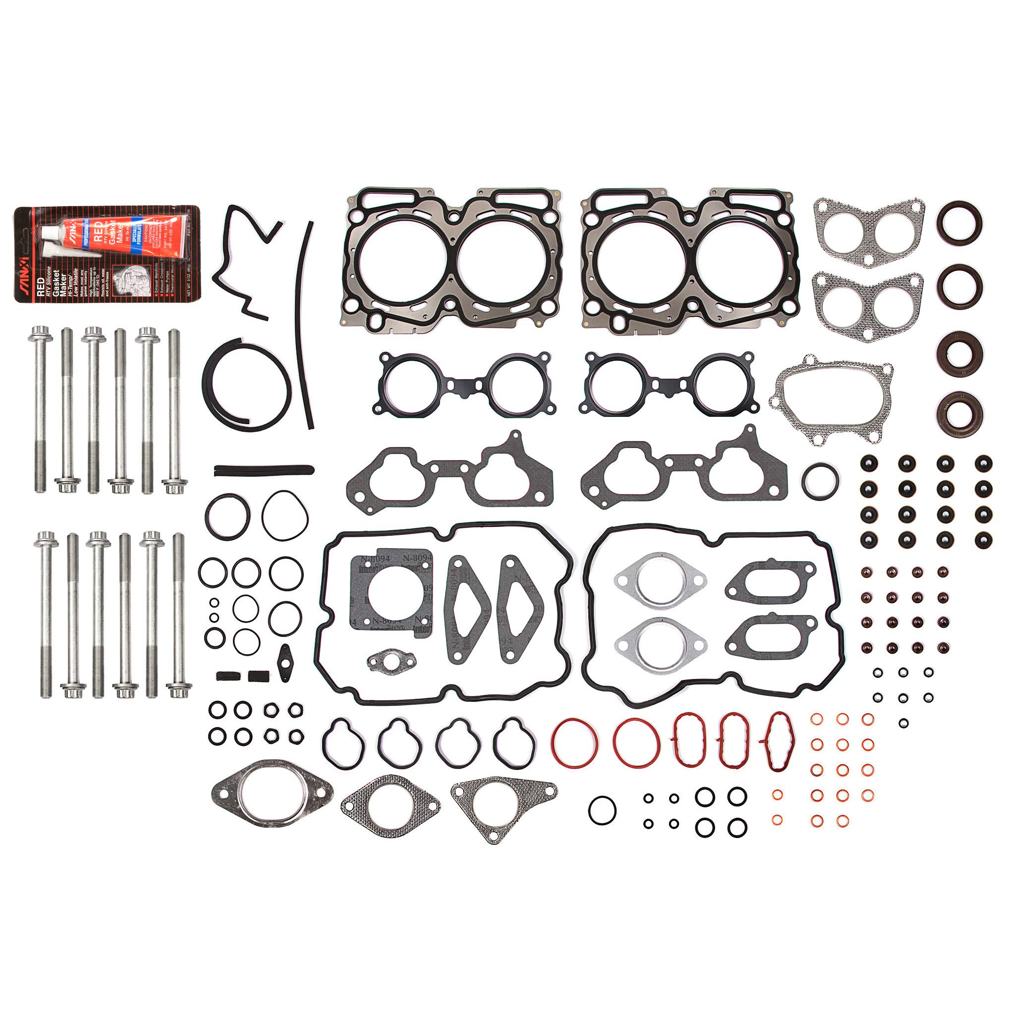 MA-4216953536 Head Gasket Set with Intake & Exhaust Valves - Compatible with 2004-2006 Subaru Turbo 2.5L DOHC EJ255 Engine - Perfect for Engine Rebuild & Performance Upgrades