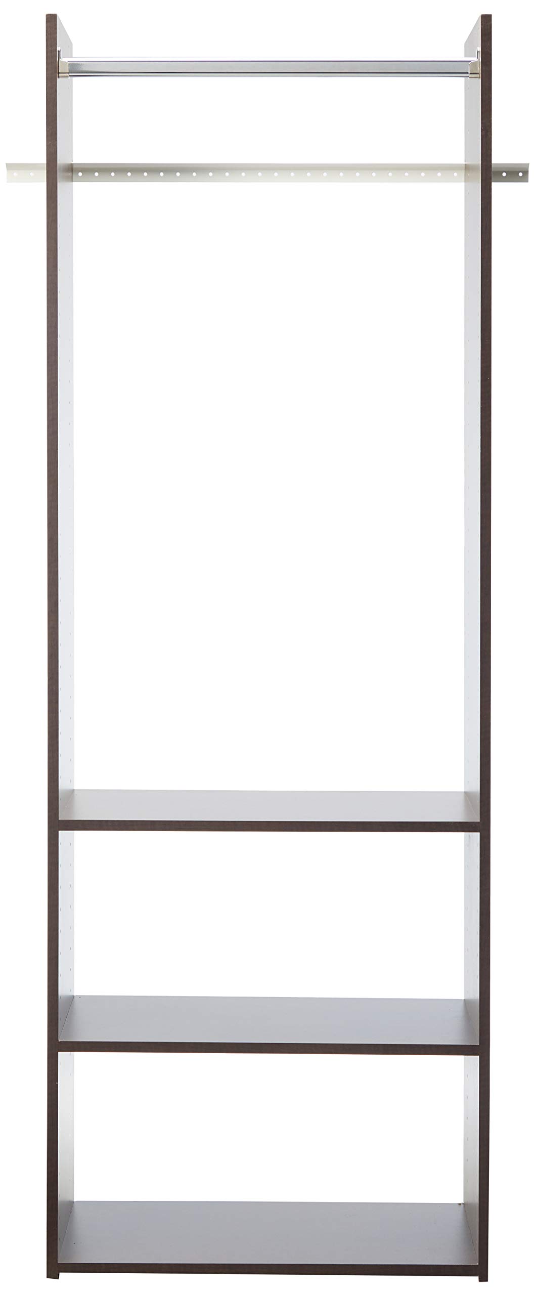Easy Track RV1472-T 72-Inch Hanging Tower Closet Organizer in Truffle - Space-Saving Storage for Bedrooms, Closets & Dorm Rooms