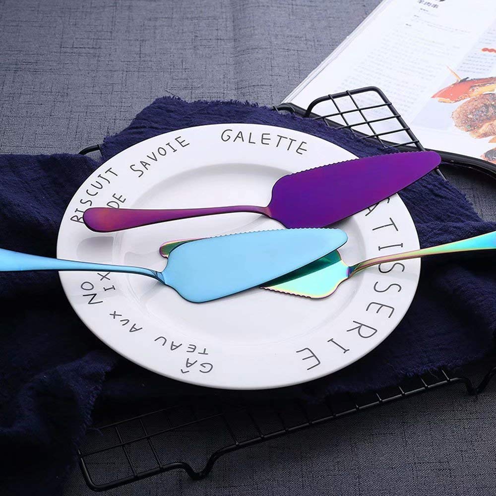 6-Piece Stainless Steel Cake Server Set - Cake Cutter & Pie Shovel for Birthday, Wedding & Dessert Serving (Durable & Elegant) - Perfect for Parties, Baking & Home Kitchen Use