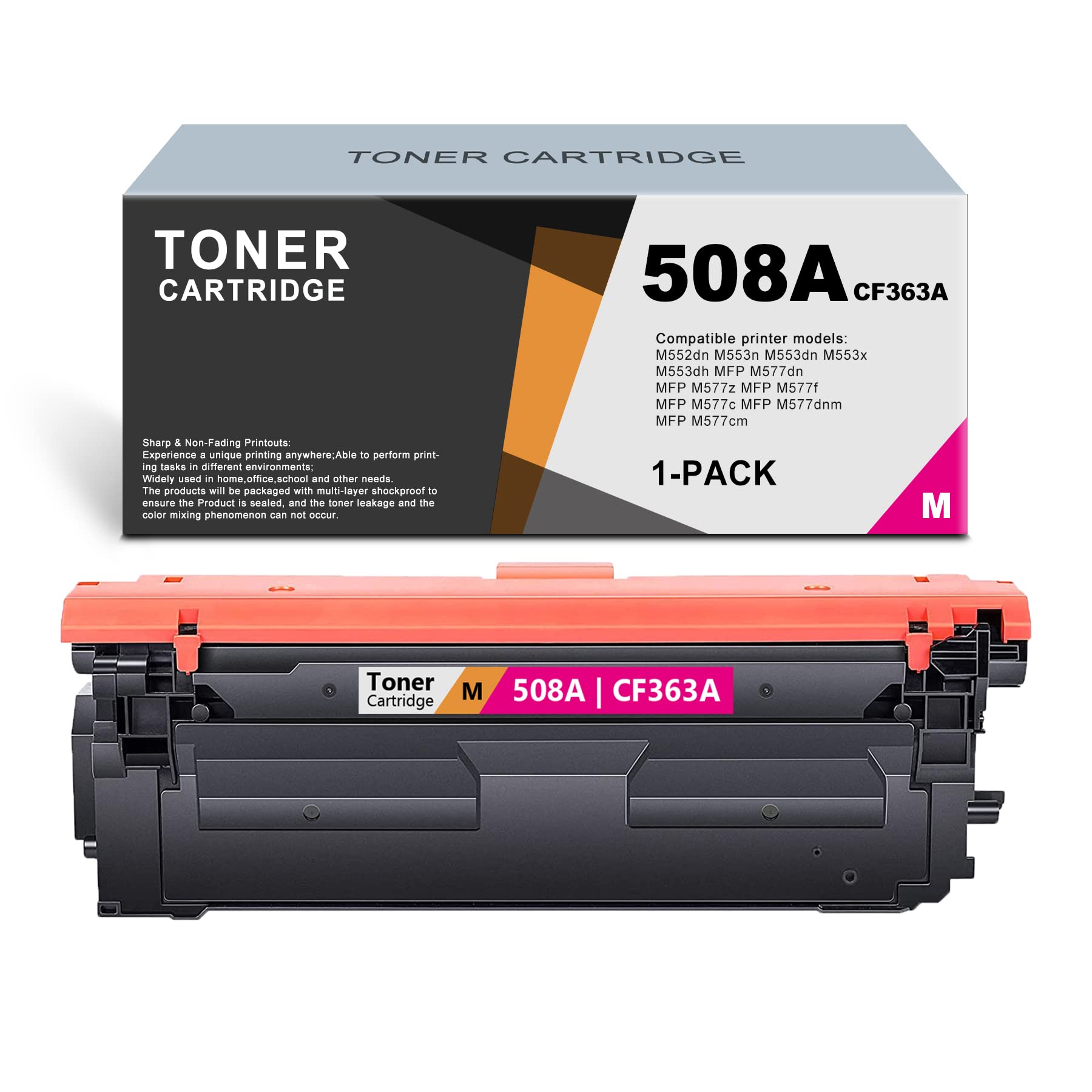 ARSEINK Compatible 508A CF363A Magenta Toner Cartridge (1 Pack) - Replacement for HP M552dn M553n M553dn M553x M553dh MFP M577dn M577z M577f M577c M577dnm M577cm Printers - Perfect for Office & Home Printing Needs
