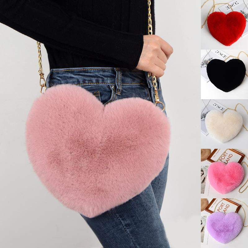 Stylish Plush Chain Shoulder Bags for Women - Elegant Valentine's Day Party Purse | Perfect for Date Nights, Weddings & Special Occasions