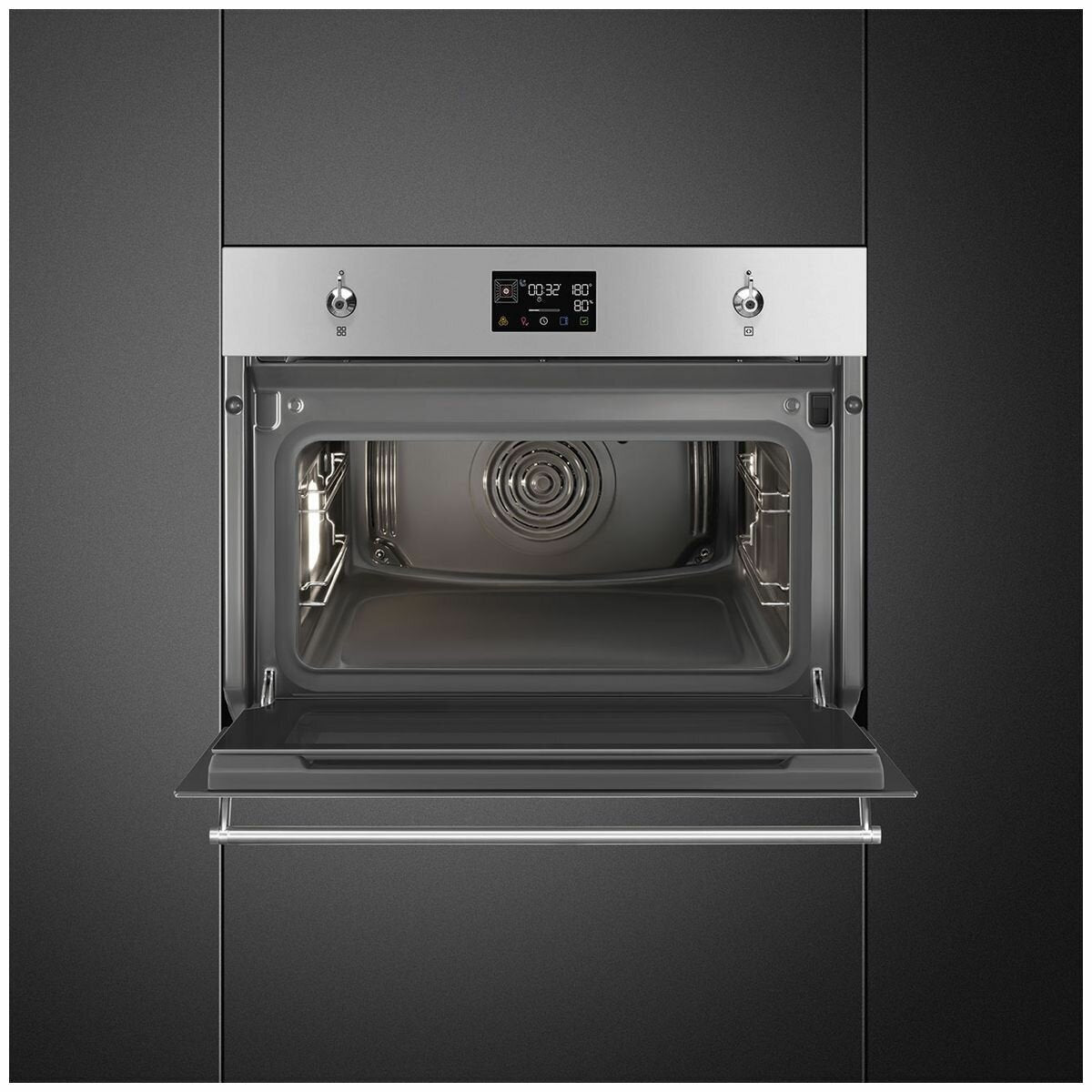 Smeg SOA4302S3X Compact Classic Steam Oven - 100 Series Stainless Steel | Perfect for Small Kitchens, Apartments & Baking Enthusiasts