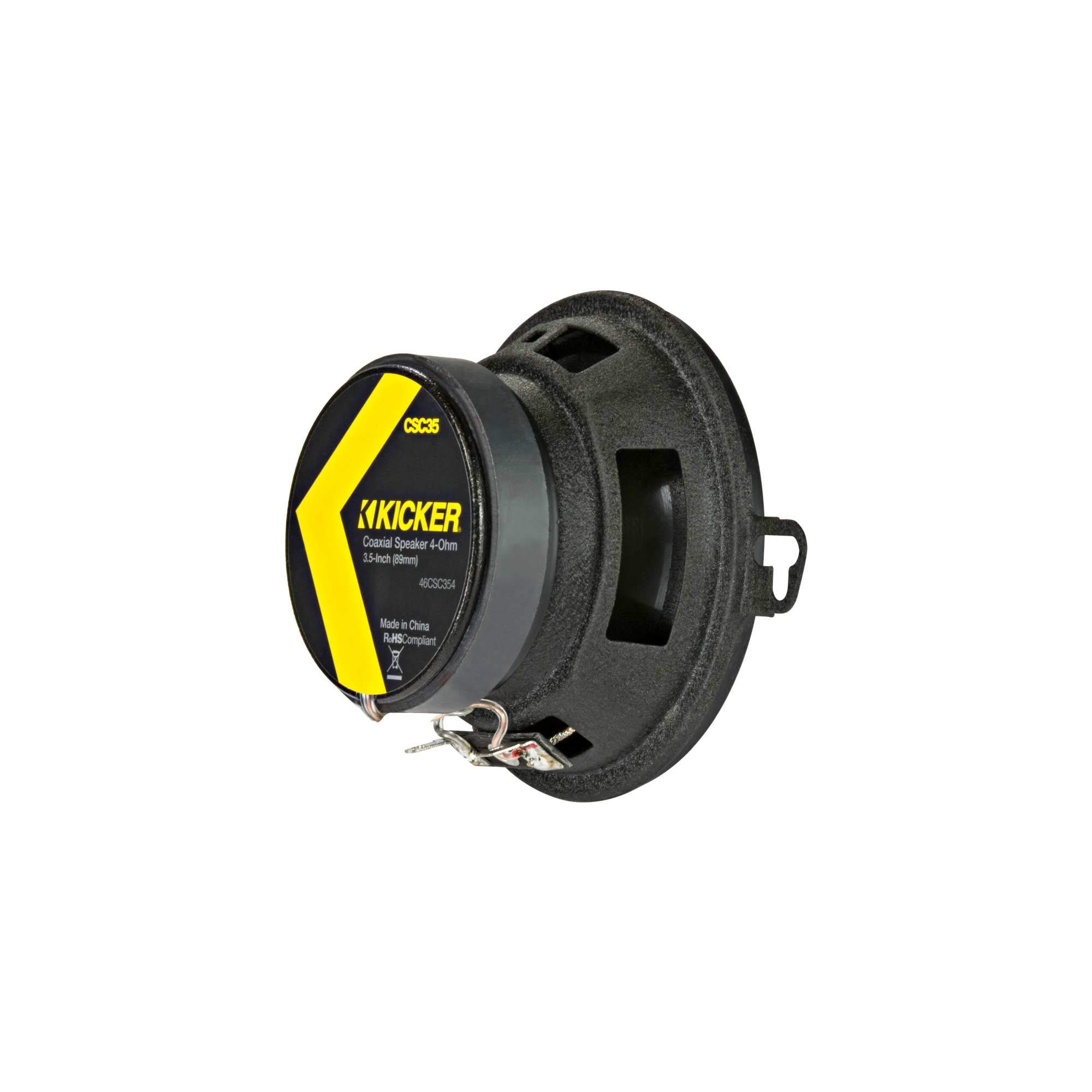 Kicker 46CSC354 - 2 Pairs of CS-Series CSC35 3.5-Inch (89mm) 4-Ohm Coaxial Car Speakers - Perfect for Car Audio Upgrade, Boat Stereo System & Home Theater Setup